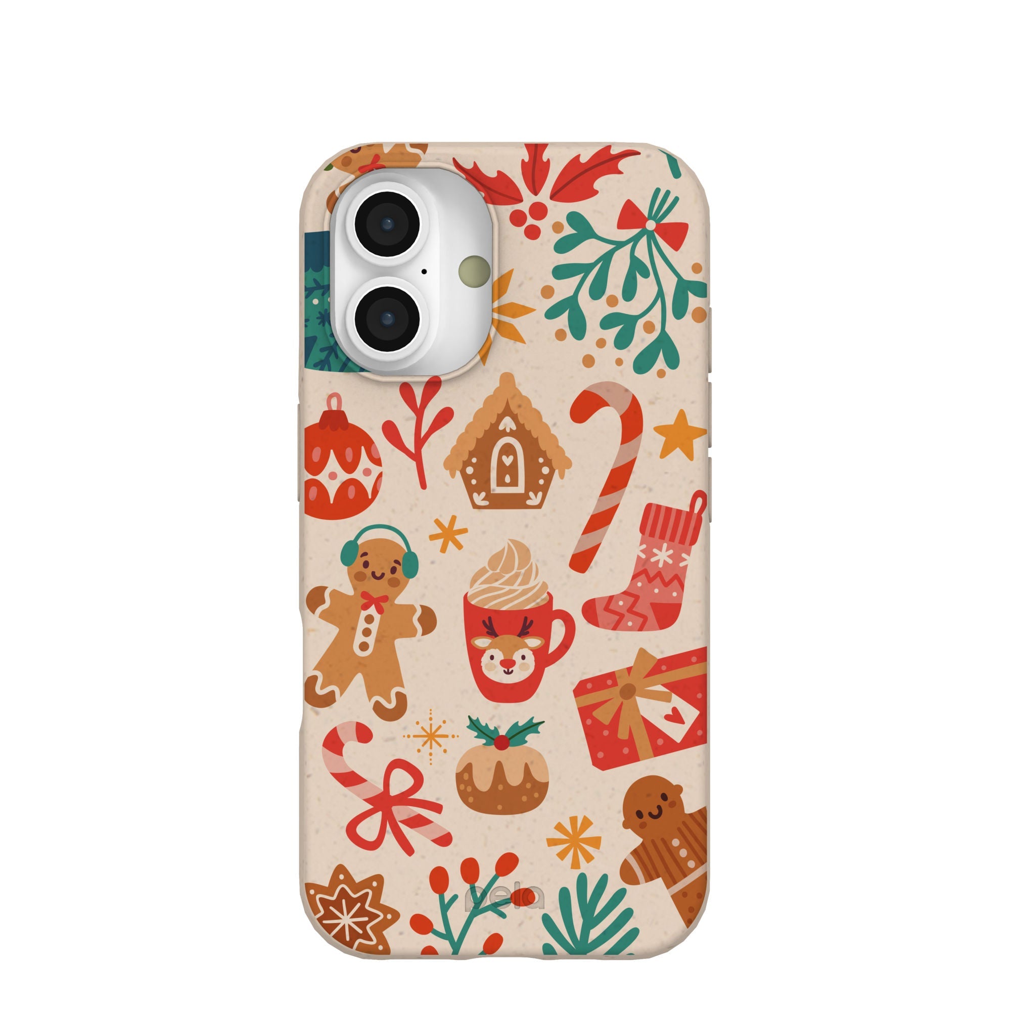 Seashell Festive AF iPhone 16 Case Refurbished - Pela Case refurbished available on Cerqular
