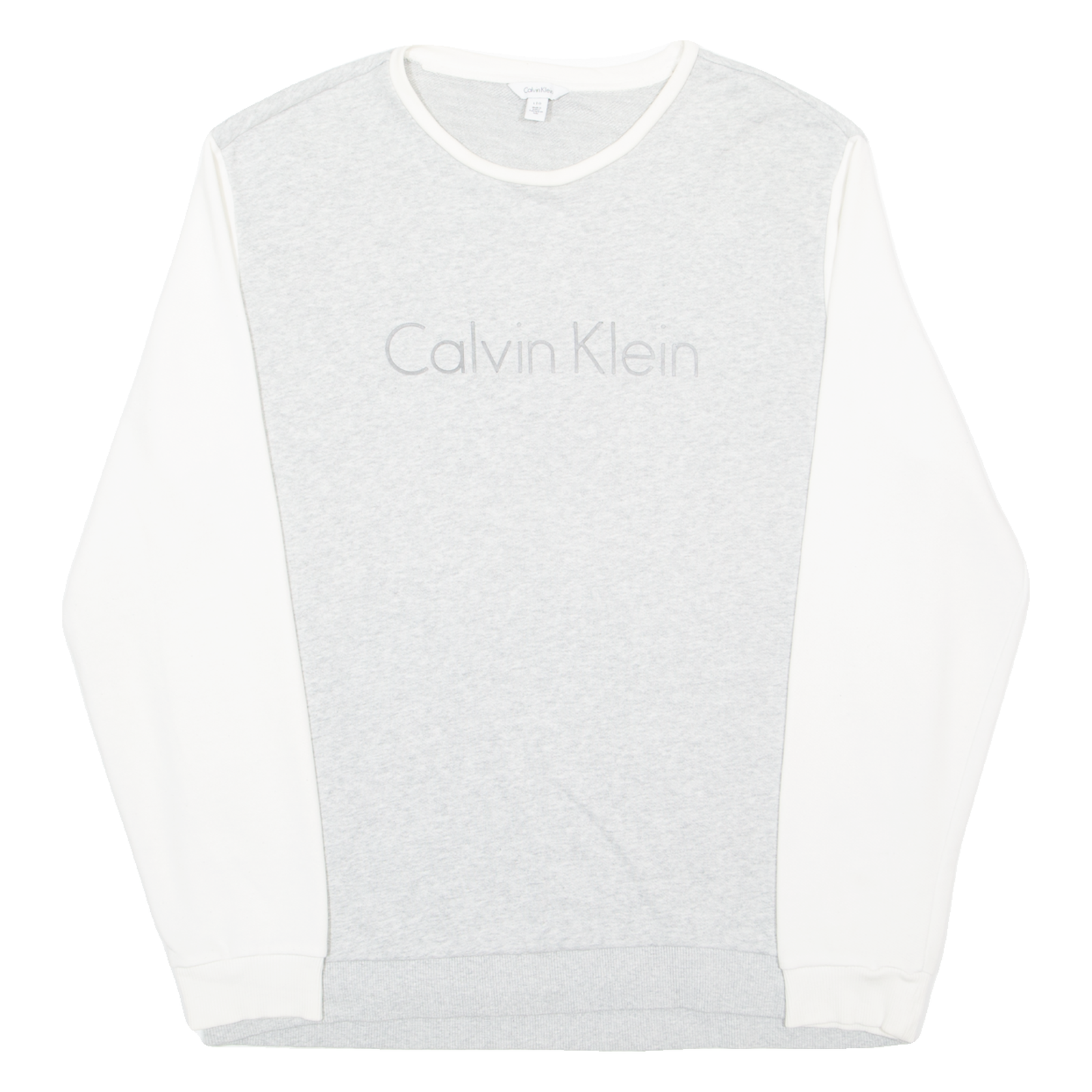 CALVIN KLEIN Mens Sweatshirt Grey Crew Neck L Refurbished - N/A refurbished available on Cerqular