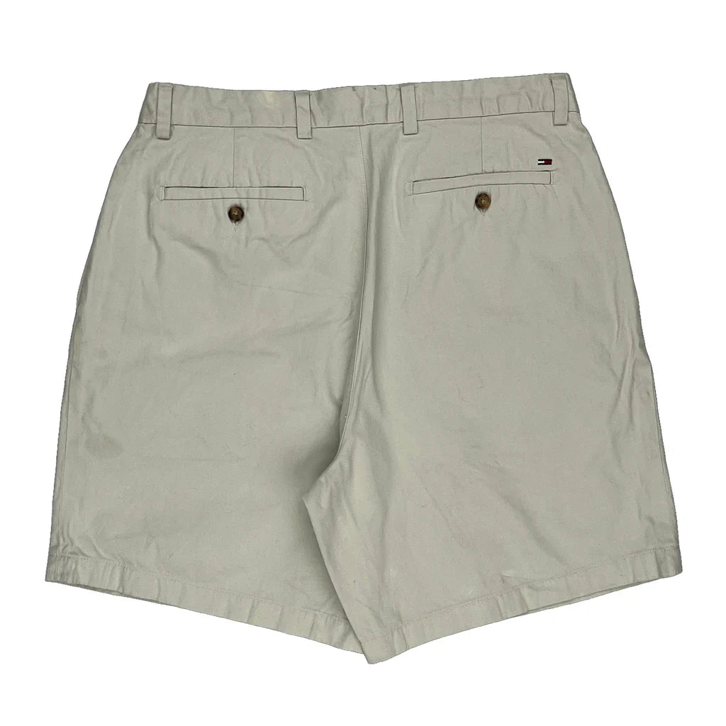 Tommy Hilfiger Shorts - 36W 8L Beige Cotton Refurbished - Thrifted (note: this is a term often used to describe second- refurbished available on Cerqular