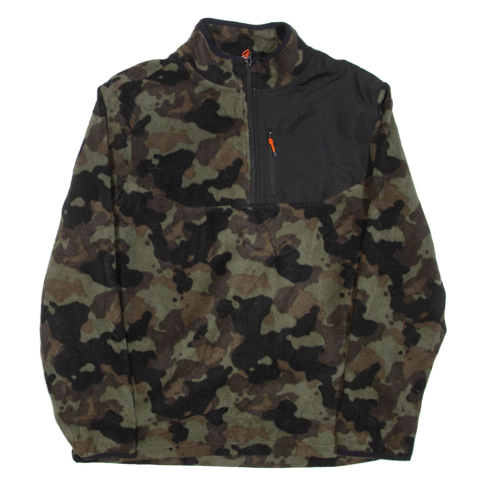 STARTER Mens Patterned Fleece Green Camouflage 1/4 Zip L Refurbished - N/A refurbished available on Cerqular