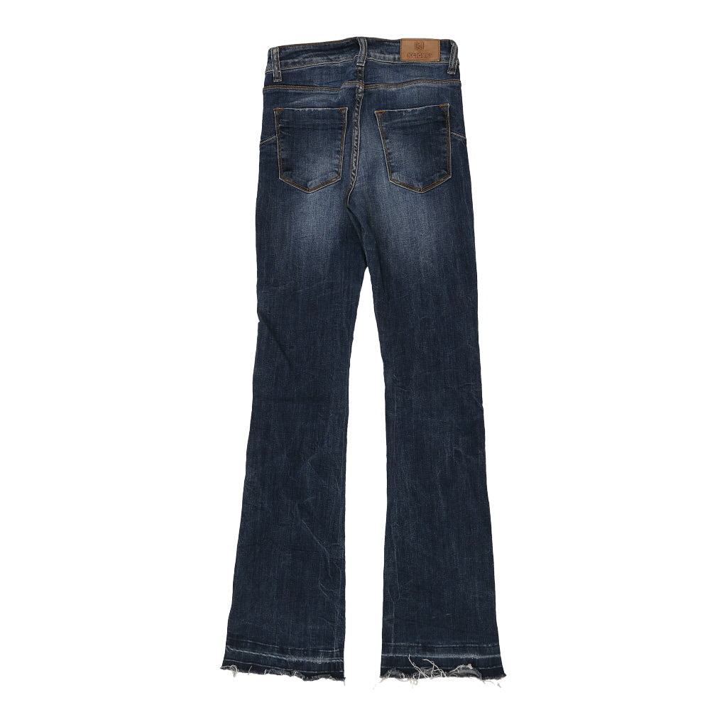 Kliche Boot Cut Jeans - 28W UK 8 Dark Wash Cotton Refurbished - Thrifted (note: this is a term often used to describe second- refurbished available on Cerqular