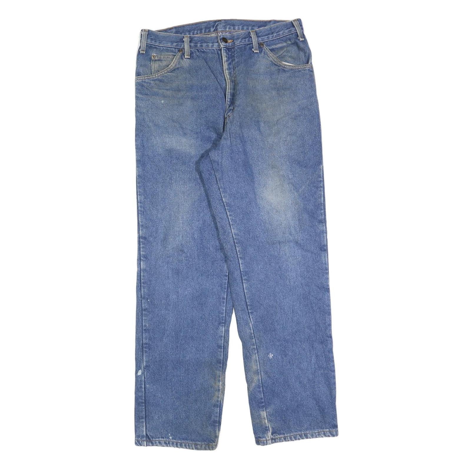 DICKIES Mens Jeans Blue Regular Straight Denim W32 L30 Classic Style Workwear Refurbished - N/A refurbished available on Cerqular