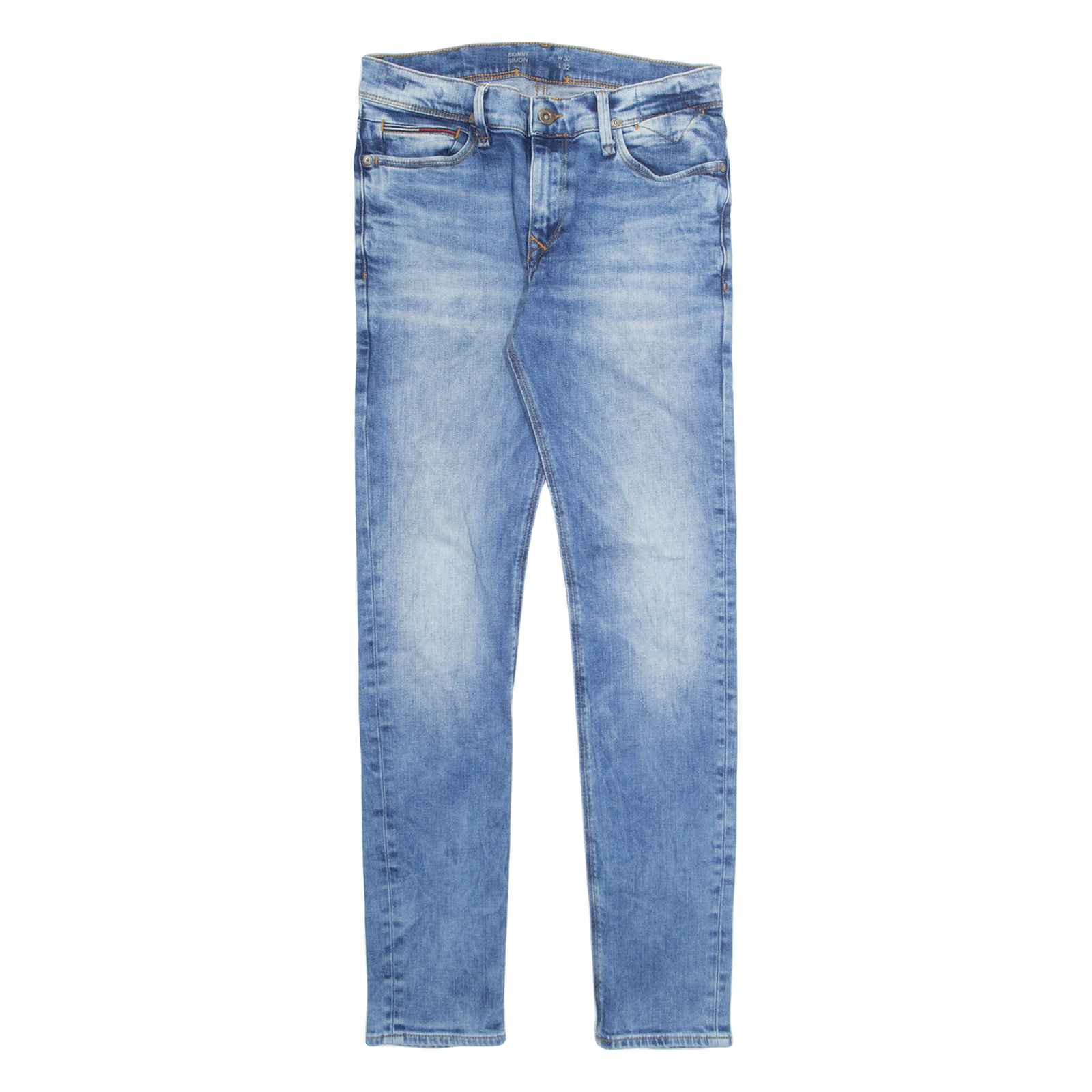 TOMMY HILFIGER Mens Jeans Blue Regular Tapered Stone Wash W30 L32 Refurbished - N/A refurbished available on Cerqular