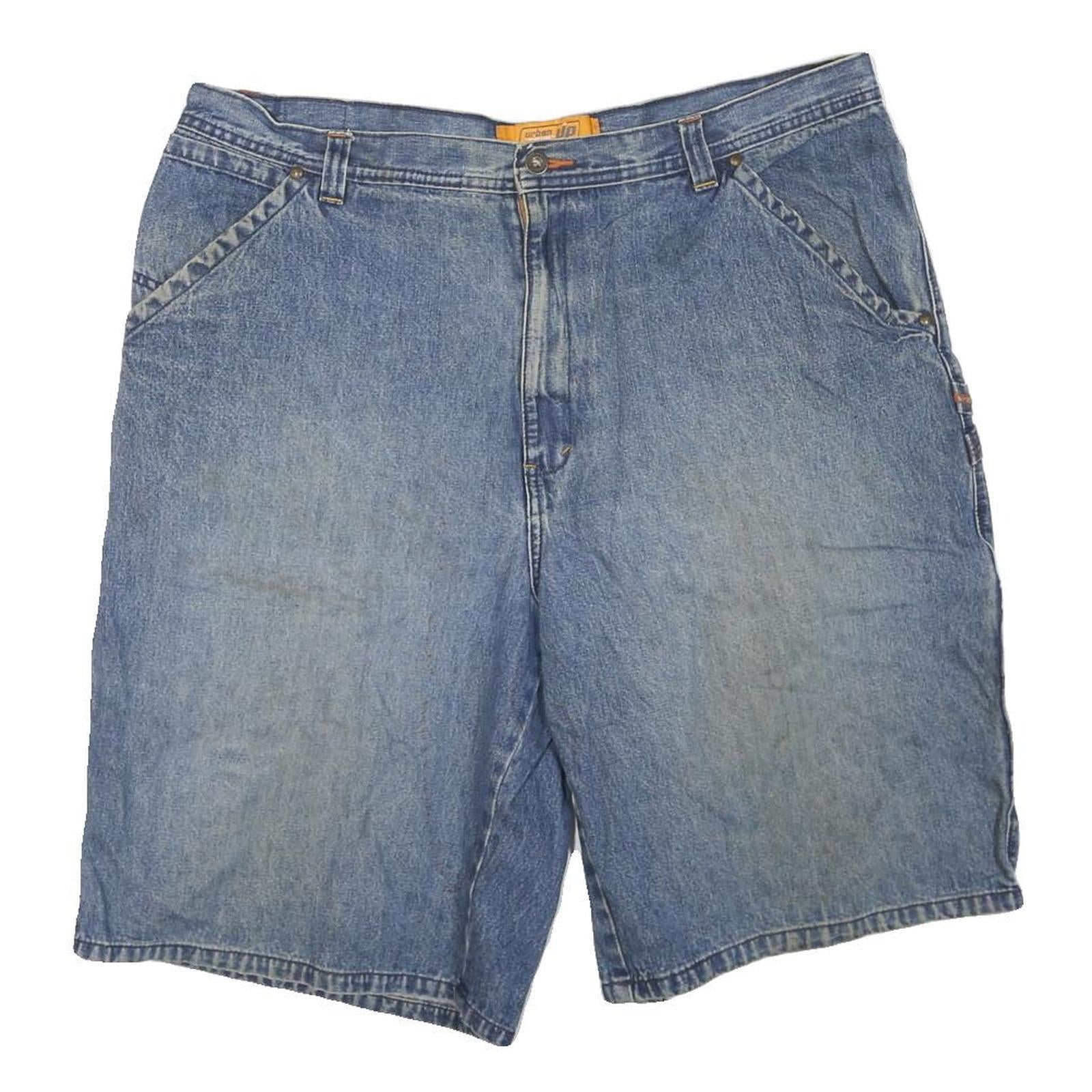 Mens Blue Denim Cargo Shorts L W38 Casual Cotton Blend Refurbished - N/A refurbished available on Cerqular