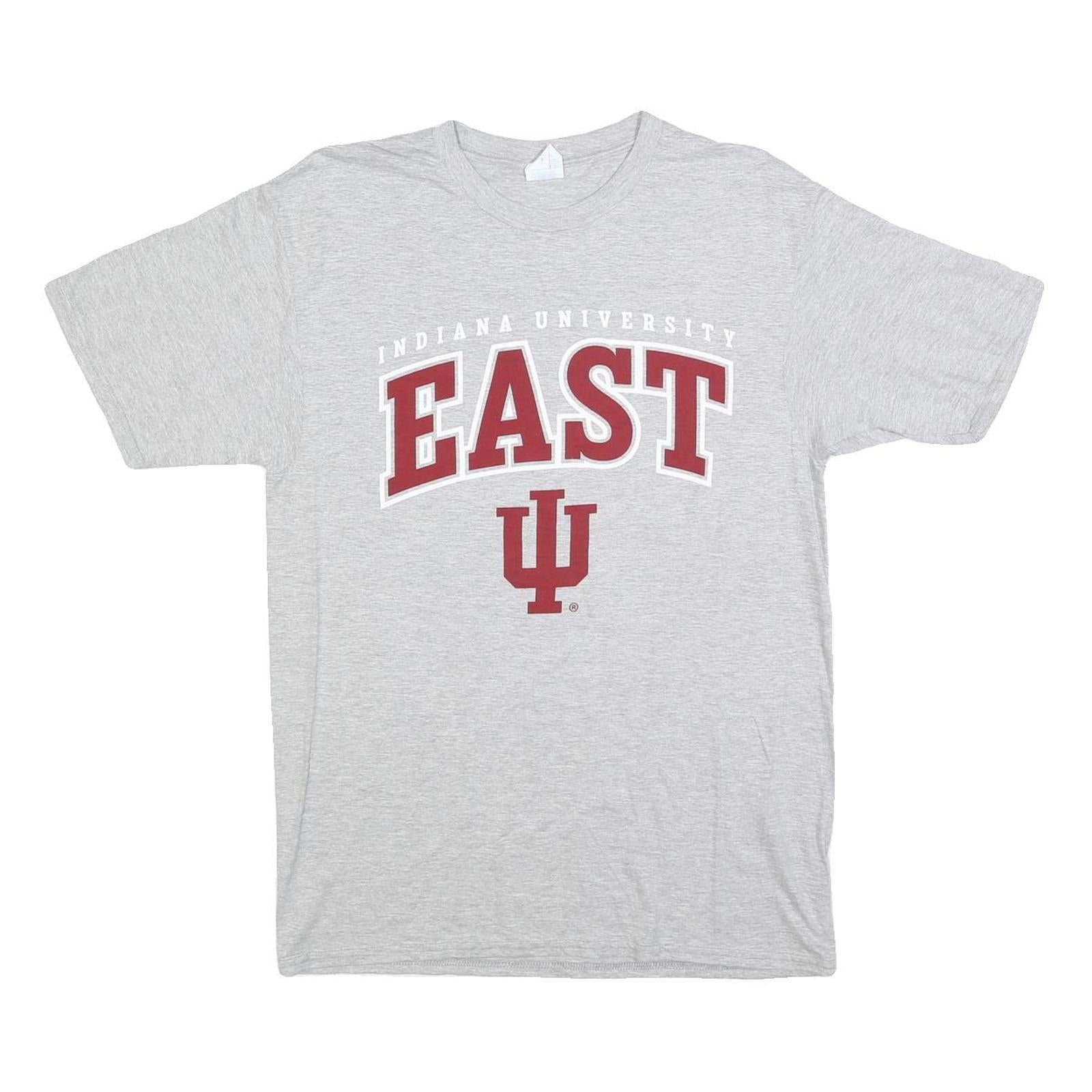 PORT & COMPANY Mens Grey Indiana University East T-Shirt M Short Sleeve Crew Refurbished - N/A refurbished available on Cerqular