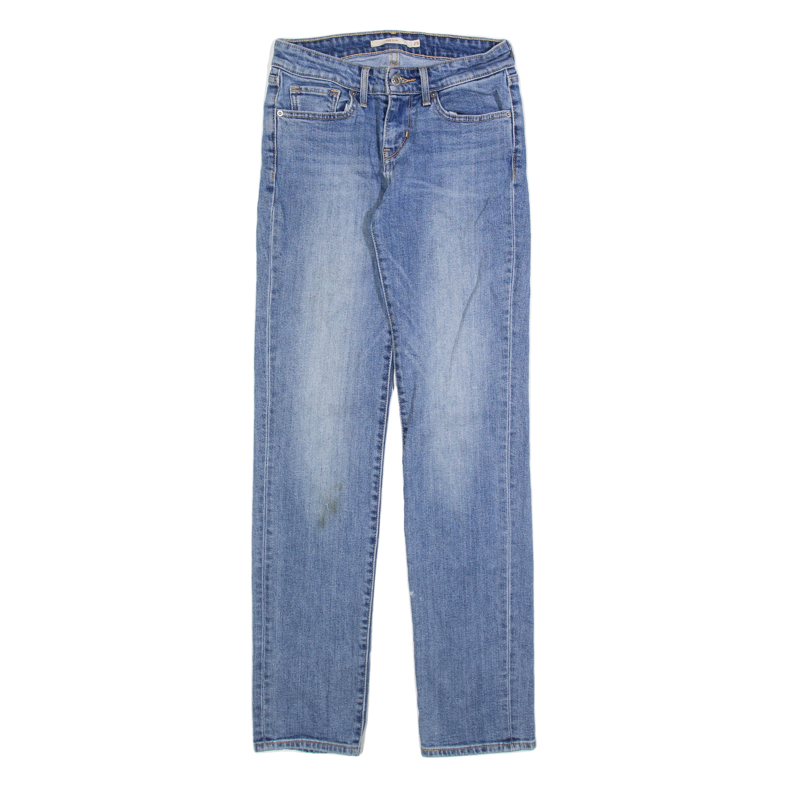 LEVI'S Womens Jeans Blue Slim Straight Stone Wash W25 L32 Refurbished - N/A refurbished available on Cerqular