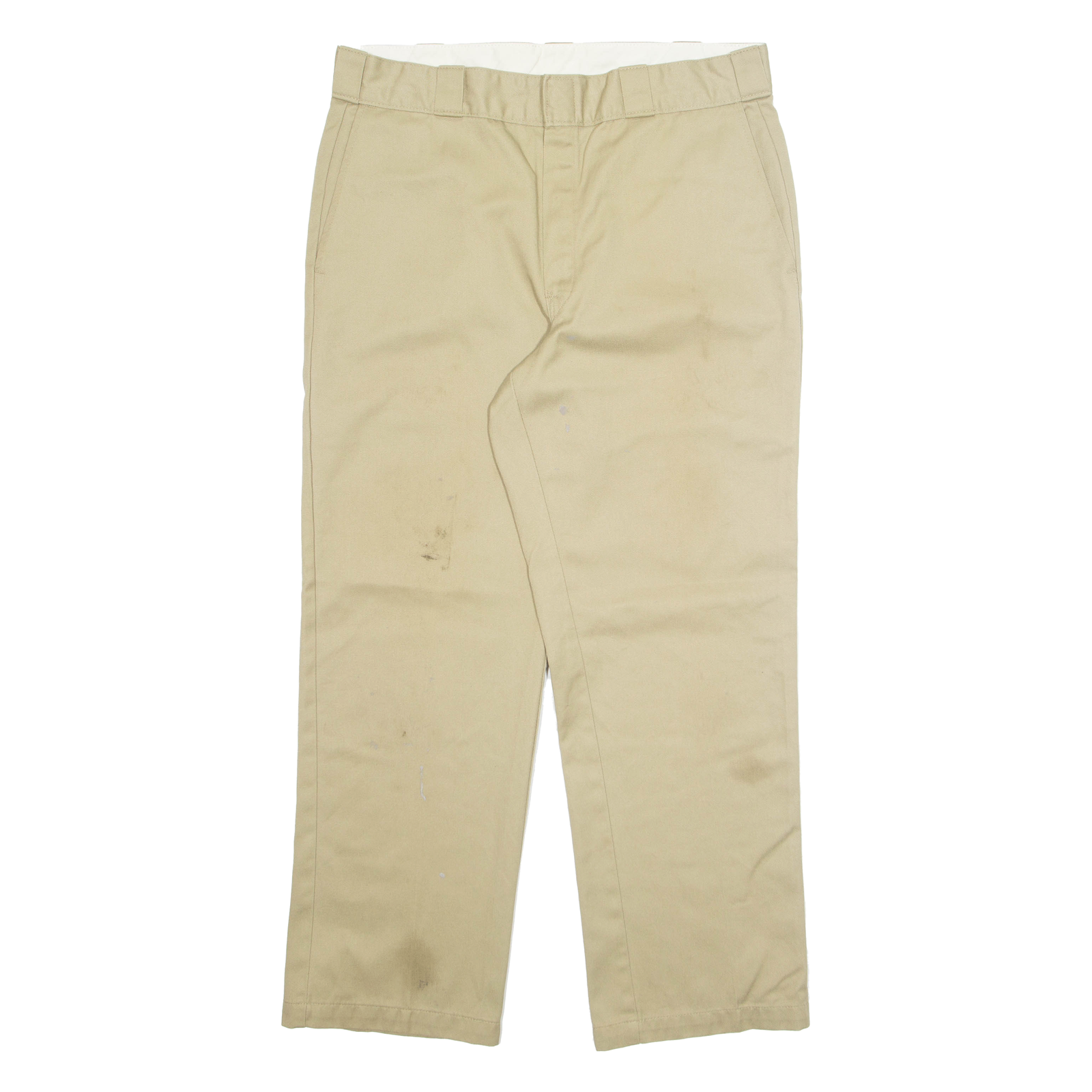 DICKIES Chino Mens Trousers Beige Regular Straight W34 L29 Refurbished - N/A refurbished available on Cerqular