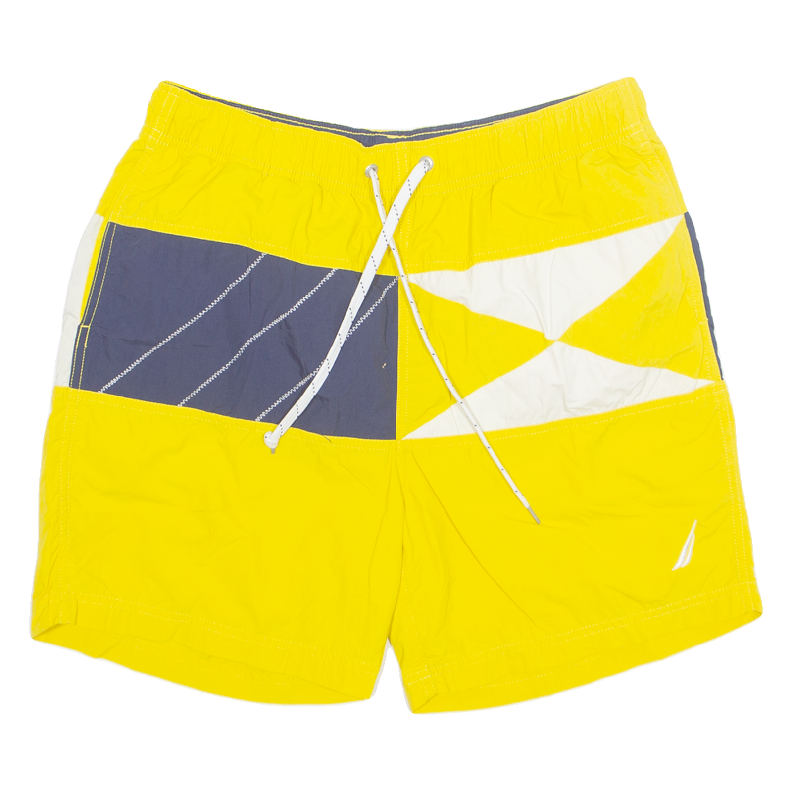 NAUTICA Mesh Lined Mens Swimming Shorts Yellow Relaxed M W30 Refurbished - N/A refurbished available on Cerqular