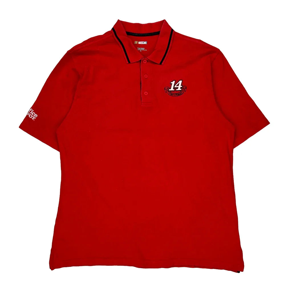 14 Office Depot Nascar Graphic Polo Shirt - XL Red Cotton Refurbished - Thrifted (note: this is a term often used to describe second- refurbished available on Cerqular