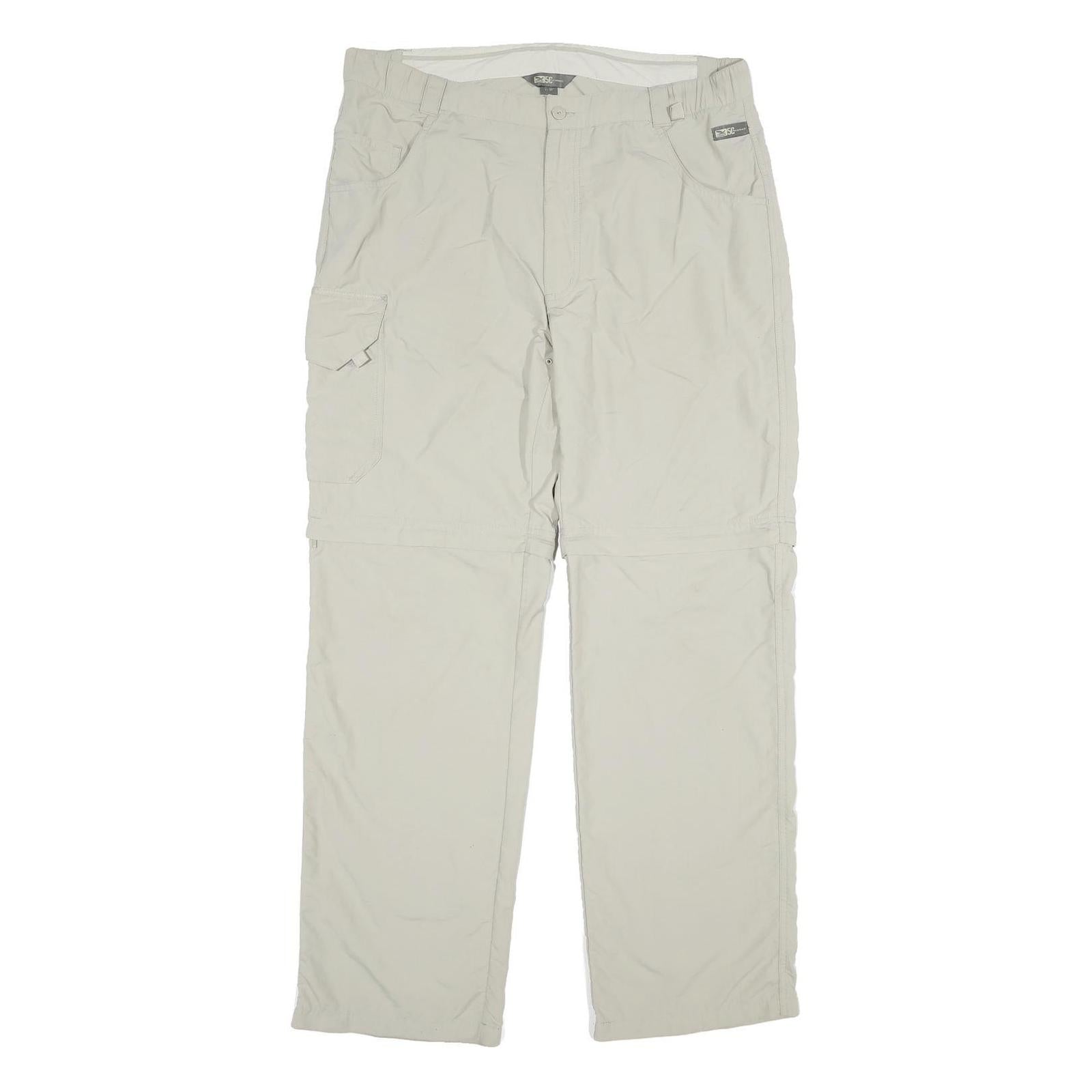 SALEWA Mens Nylon Beige Relaxed Cargo Zip Trousers W36 L33 Outdoor Utility Pants Refurbished - N/A refurbished available on Cerqular