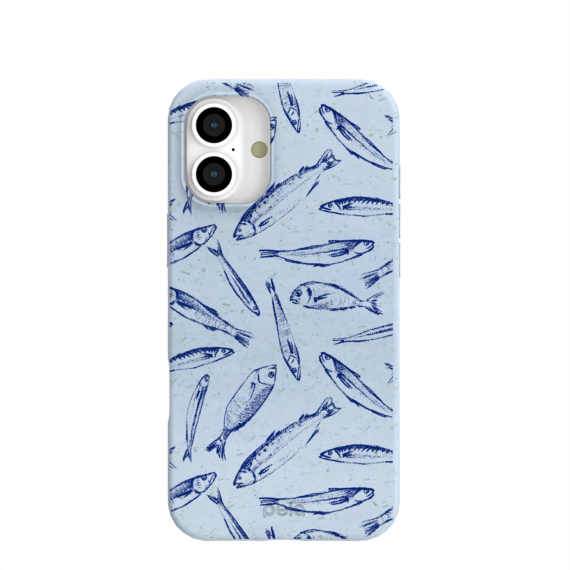 Powder Blue Fishery iPhone 16 Plus Case Refurbished - Pela Case refurbished available on Cerqular