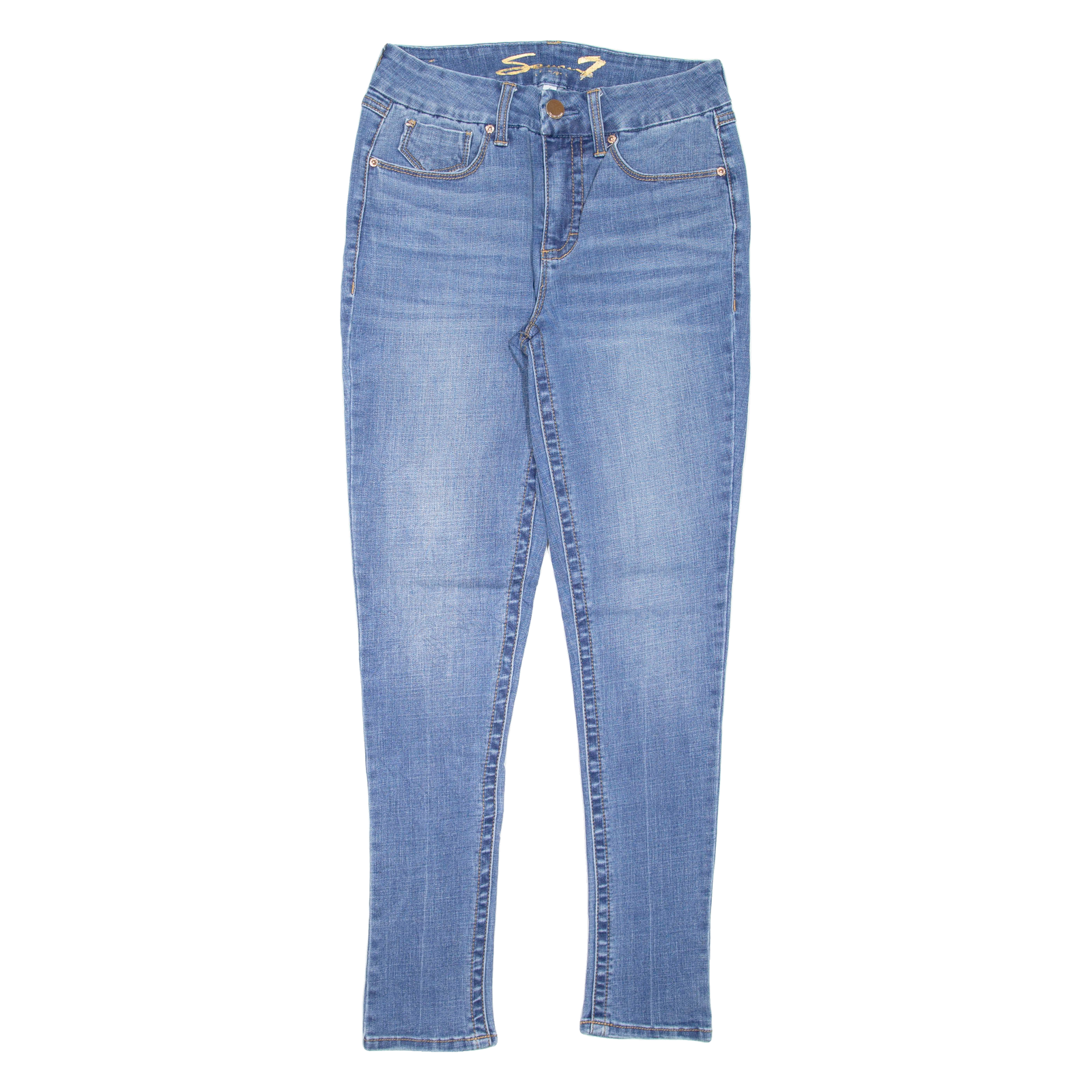 SEVEN High Rise Womens Jeans Blue Regular Skinny W28 L29 Refurbished - N/A refurbished available on Cerqular