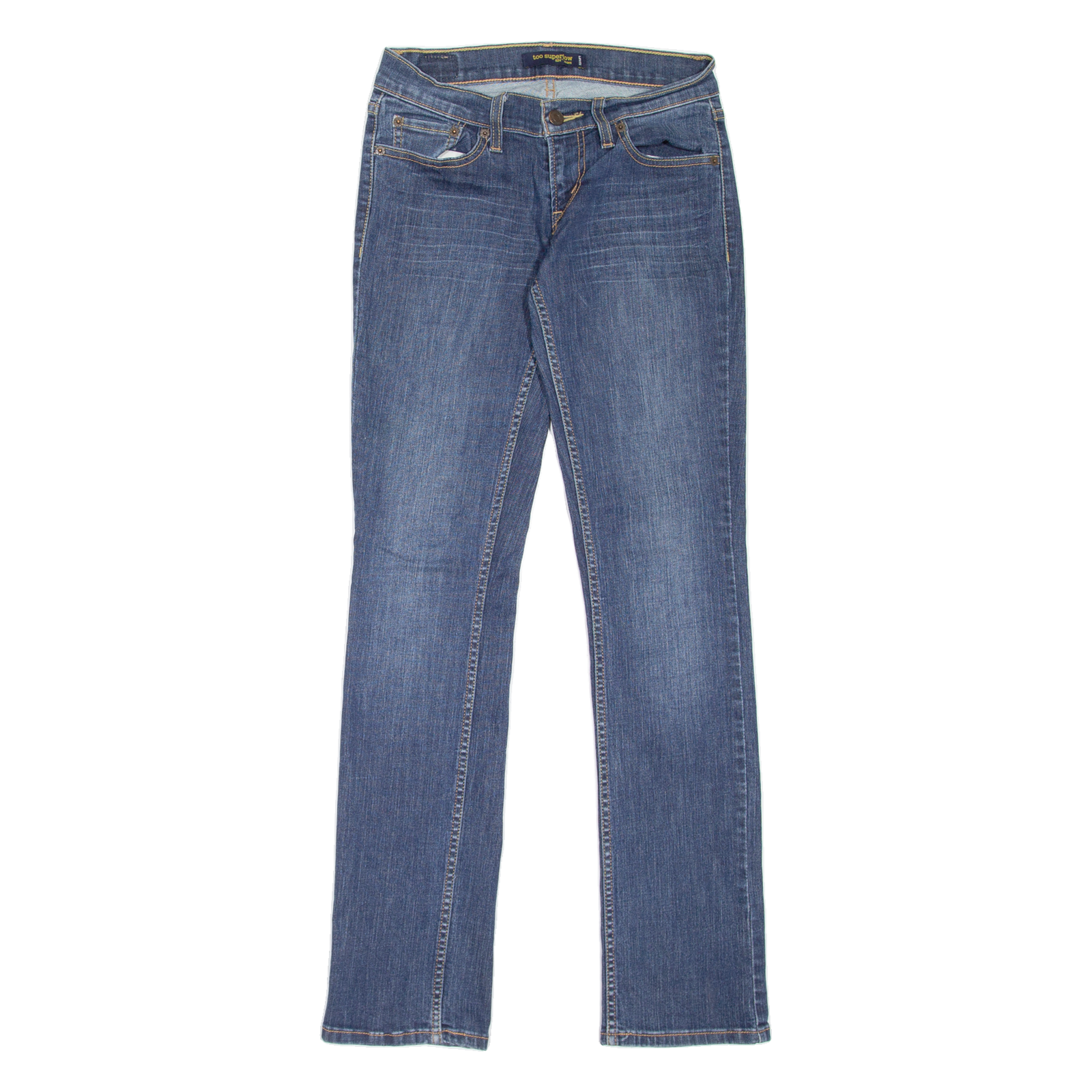 LEVI'S 524 Too Superlow Womens Jeans Blue Slim Straight Stone Wash W26 L32 Refurbished - N/A refurbished available on Cerqular