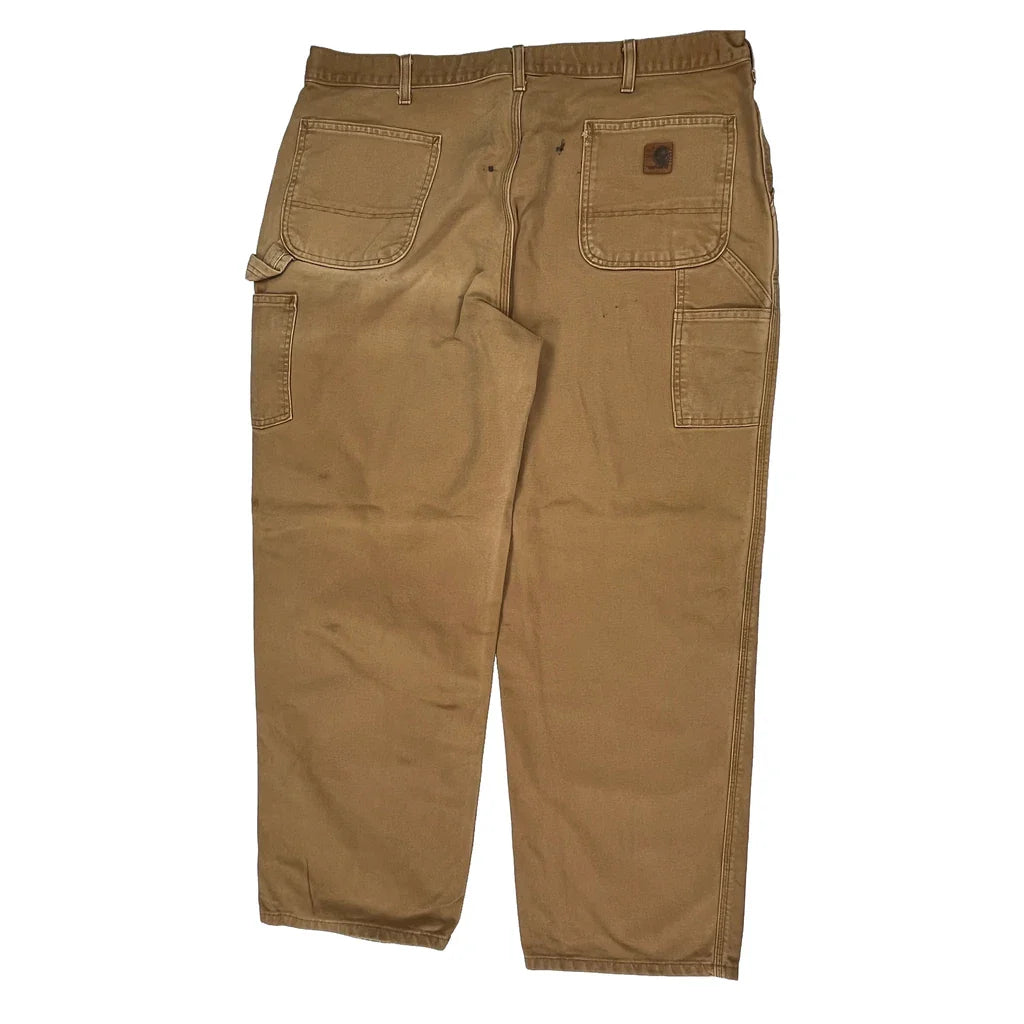 Buy Carhartt Dungarees - 42W 32L Brown Cotton Refurbished - $64.31 Carhartt Dungarees - 42W 32L Brown Cotton Refurbished - Thrifted (note: this is a term often used to describe second- refurbished available on Cerqular