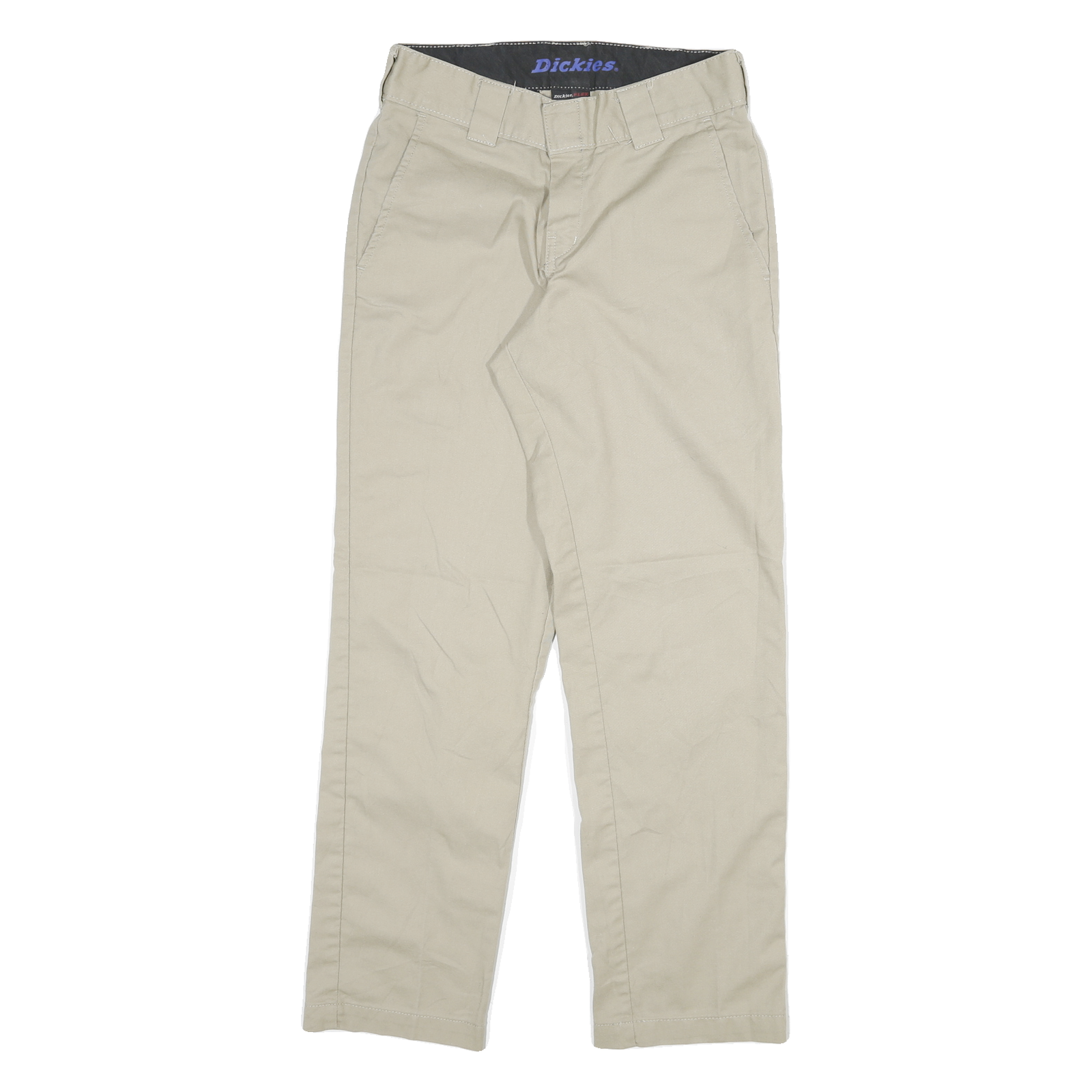 DICKIES Mens Slim Beige Cotton Blend Slim Straight Trousers W28 L27 Workwear Refurbished - N/A refurbished available on Cerqular
