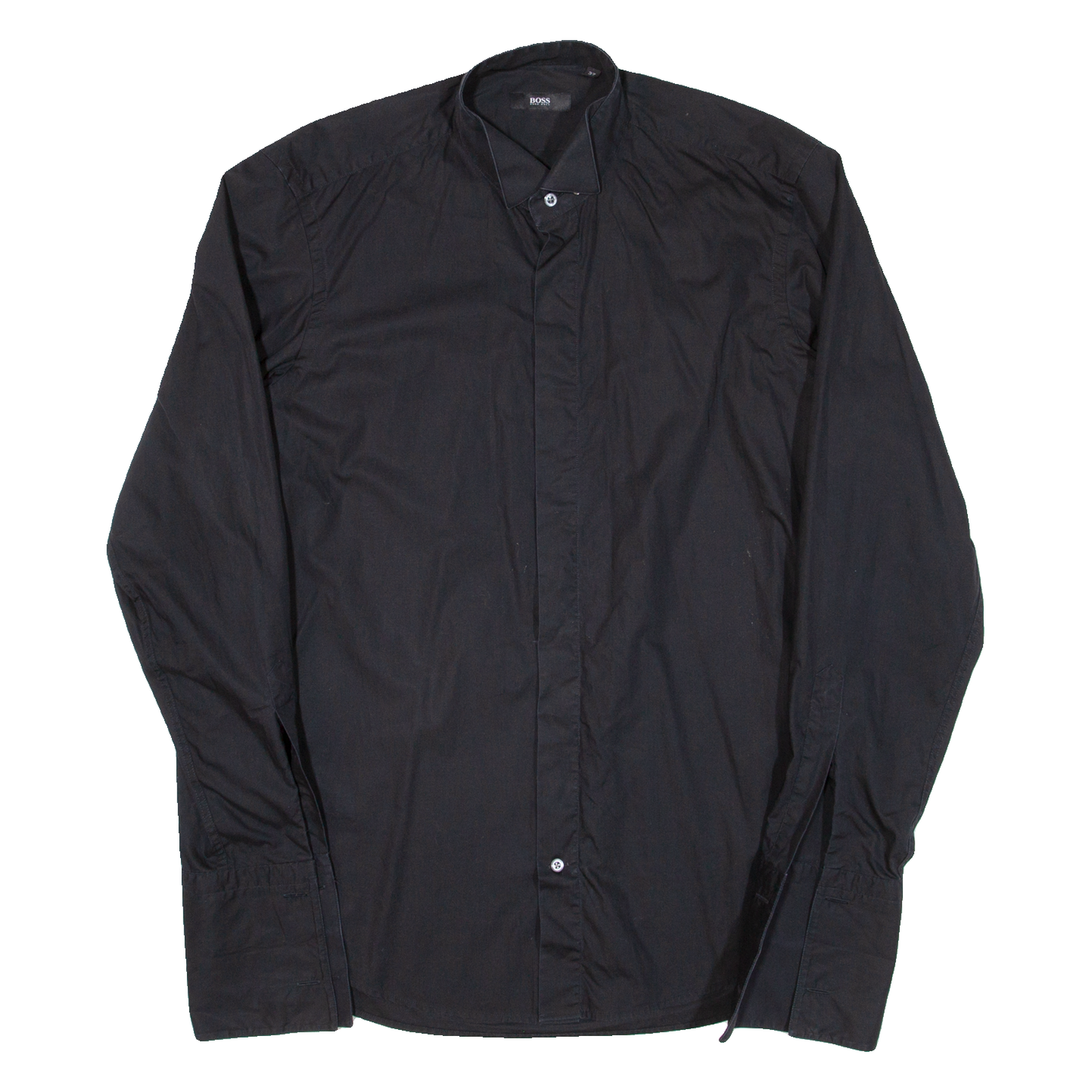 BOSS Mens Formal Shirt Black Long Sleeve M Refurbished - N/A refurbished available on Cerqular