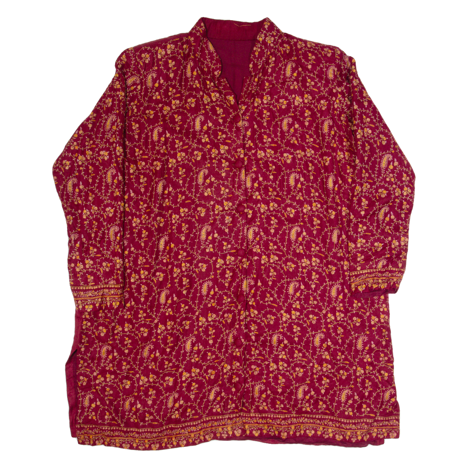 Womens Day Dress Red 90s Paisley Long Sleeve Short XL Refurbished - N/A refurbished available on Cerqular