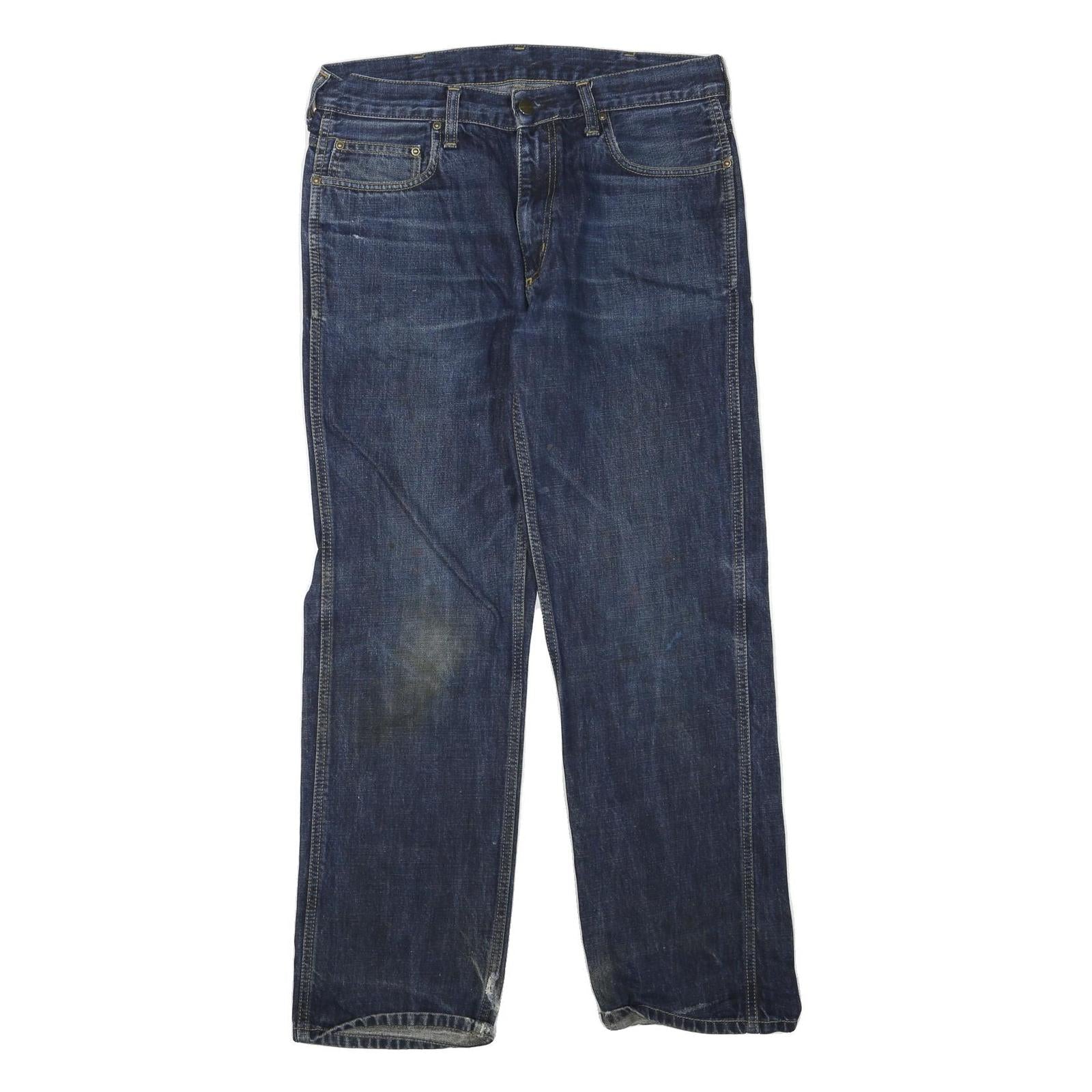 CARHARTT Mens Jeans Blue Regular Straight Denim Medium W32 L30 Workwear Zip Refurbished - N/A refurbished available on Cerqular