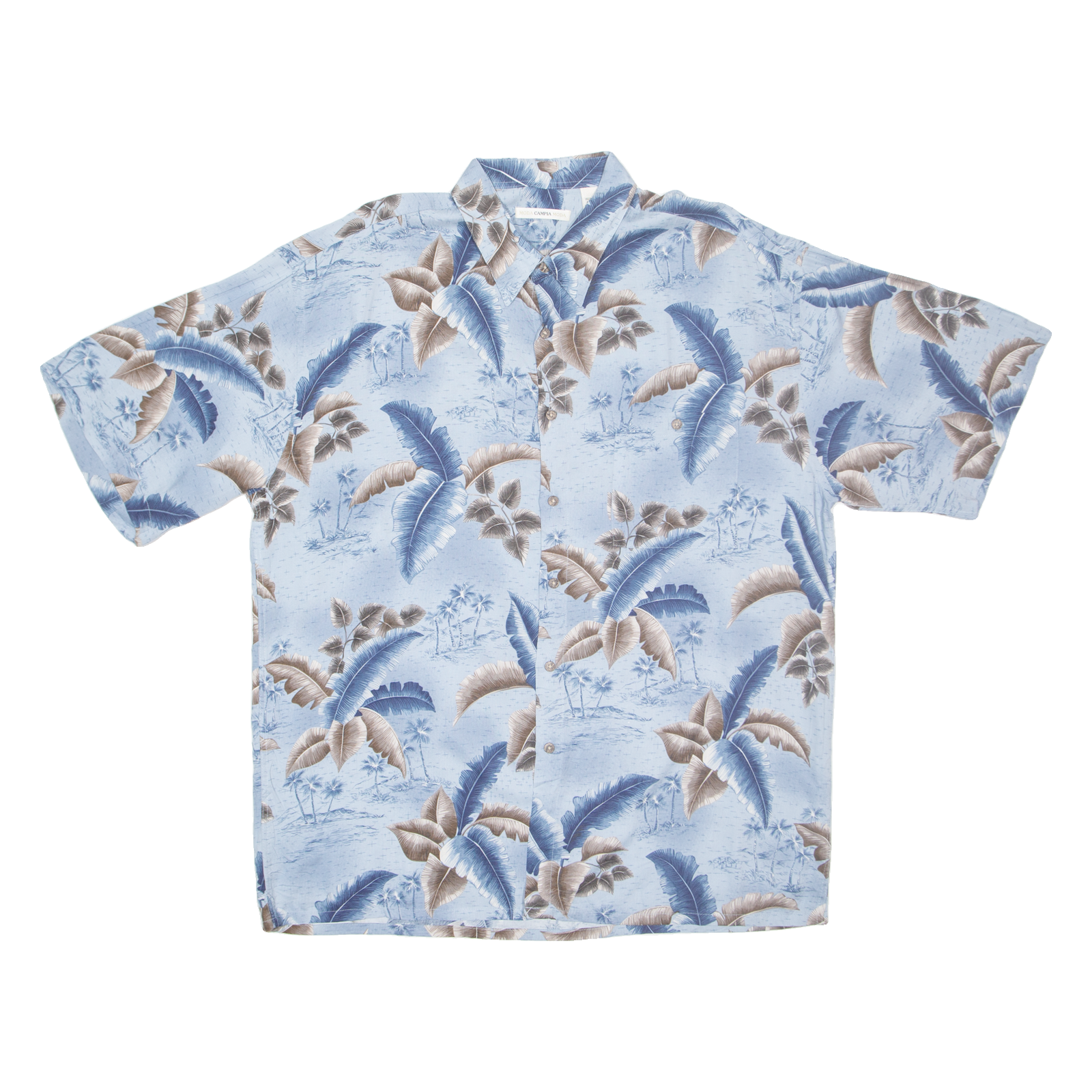 CAMPIA Mens Hawaiian Shirt Blue Floral XL Refurbished - N/A refurbished available on Cerqular