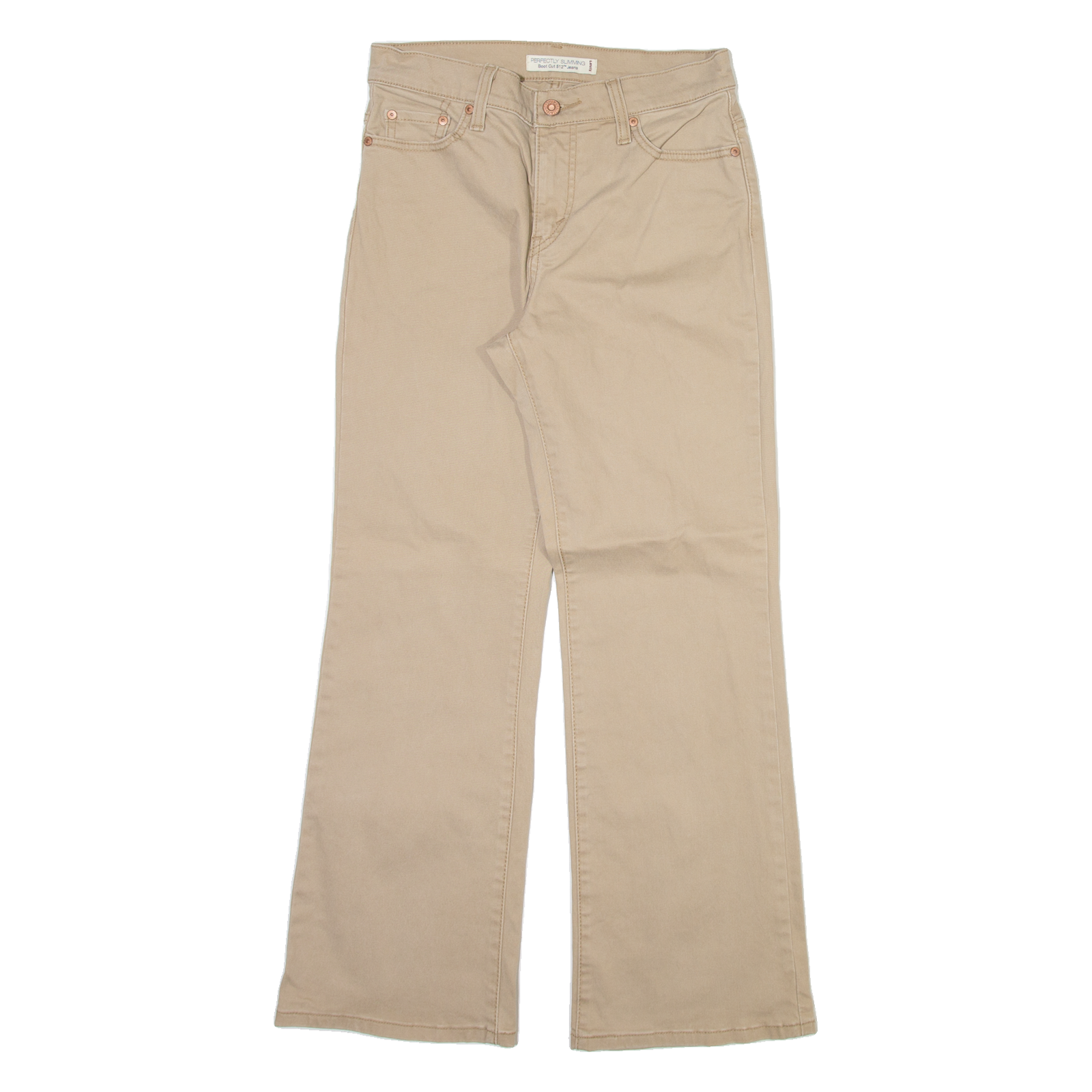 LEVI'S 512 Womens Trousers Beige Slim Bootcut W28 L28 Refurbished - N/A refurbished available on Cerqular