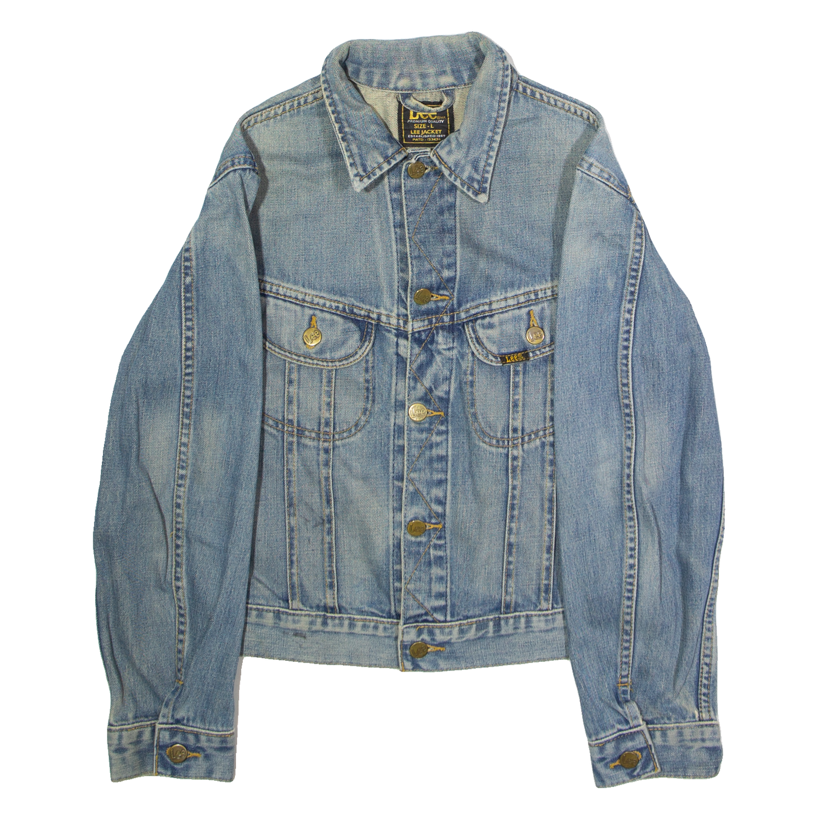 LEE Womens Denim Jacket Blue L Refurbished - N/A refurbished available on Cerqular