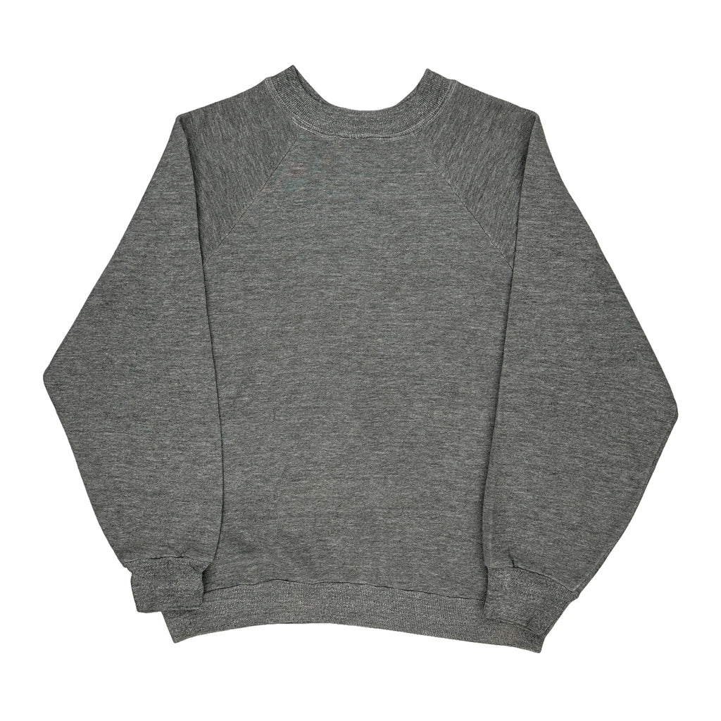 Cold Nose Warm Heart Sportswear Sweatshirt - Medium Grey Polyester Blend Refurbished - Thrifted (note: this is a term often used to describe second- refurbished available on Cerqular