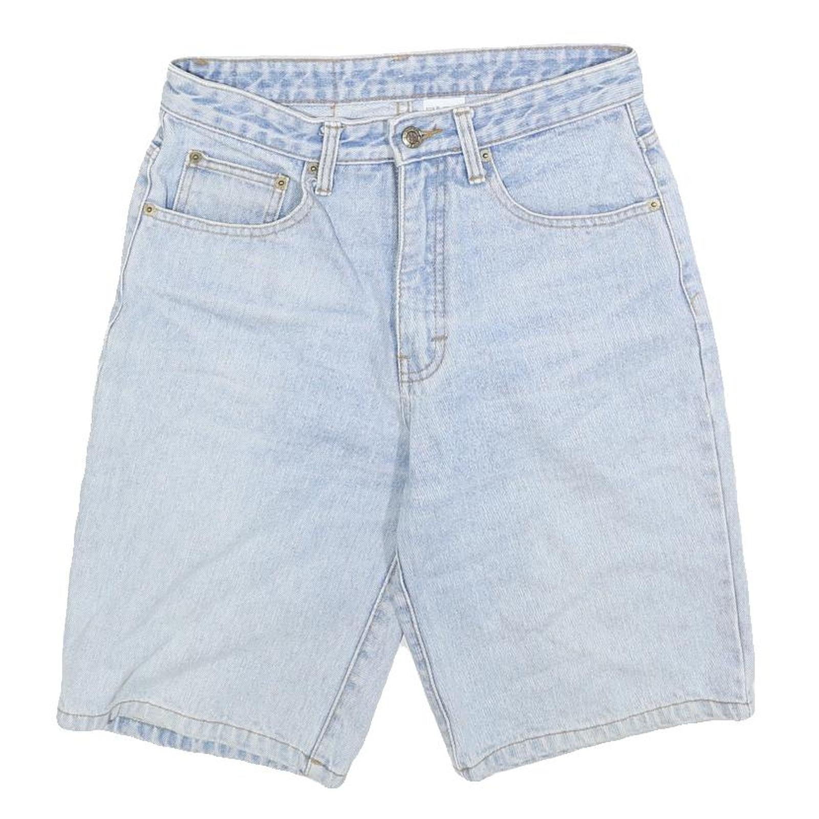 GARRY Womens Denim Blue Casual Shorts S W28 Relaxed Fit Cotton Blend Refurbished - N/A refurbished available on Cerqular