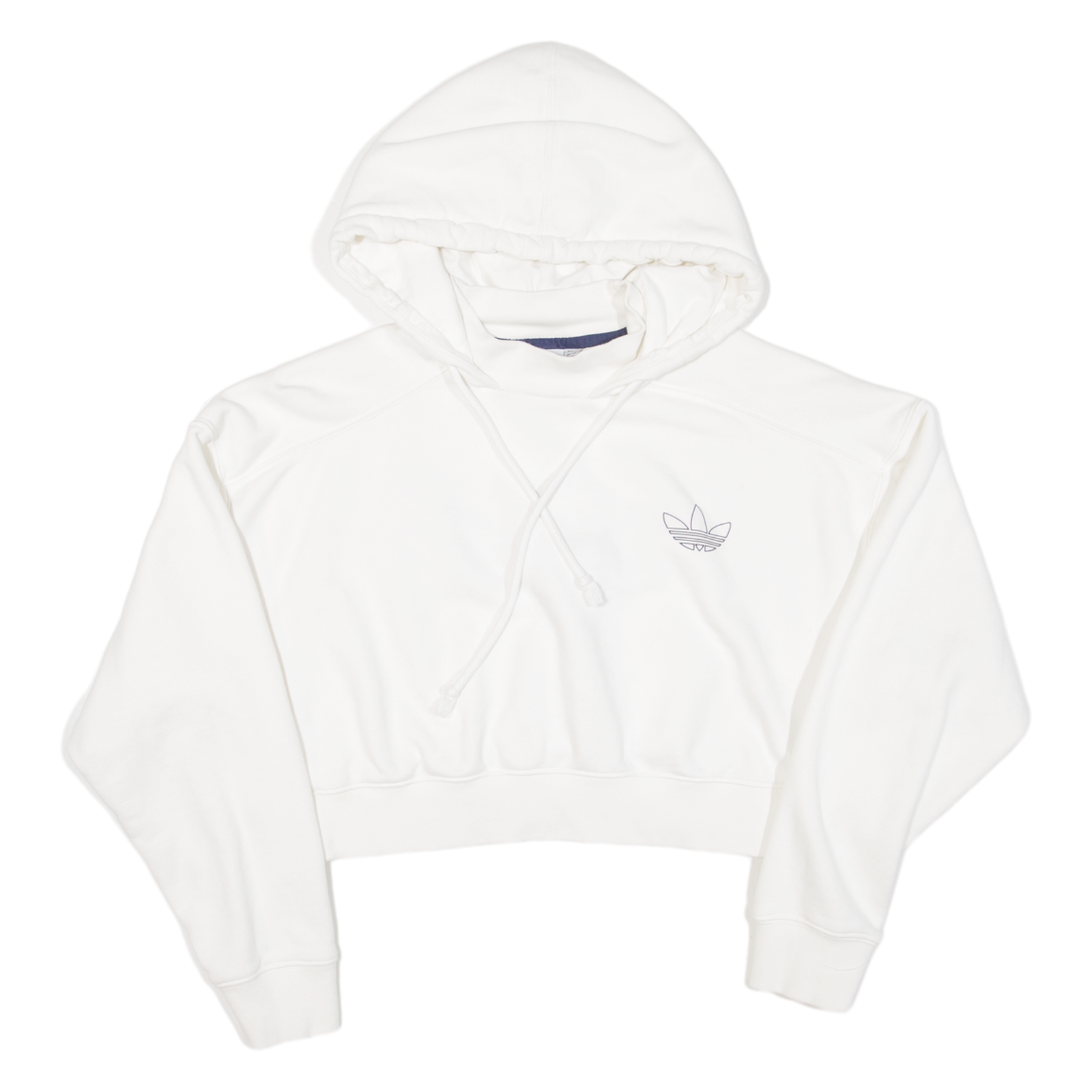 ADIDAS Cropped Womens White Hoodie UK 12 Refurbished - N/A refurbished available on Cerqular