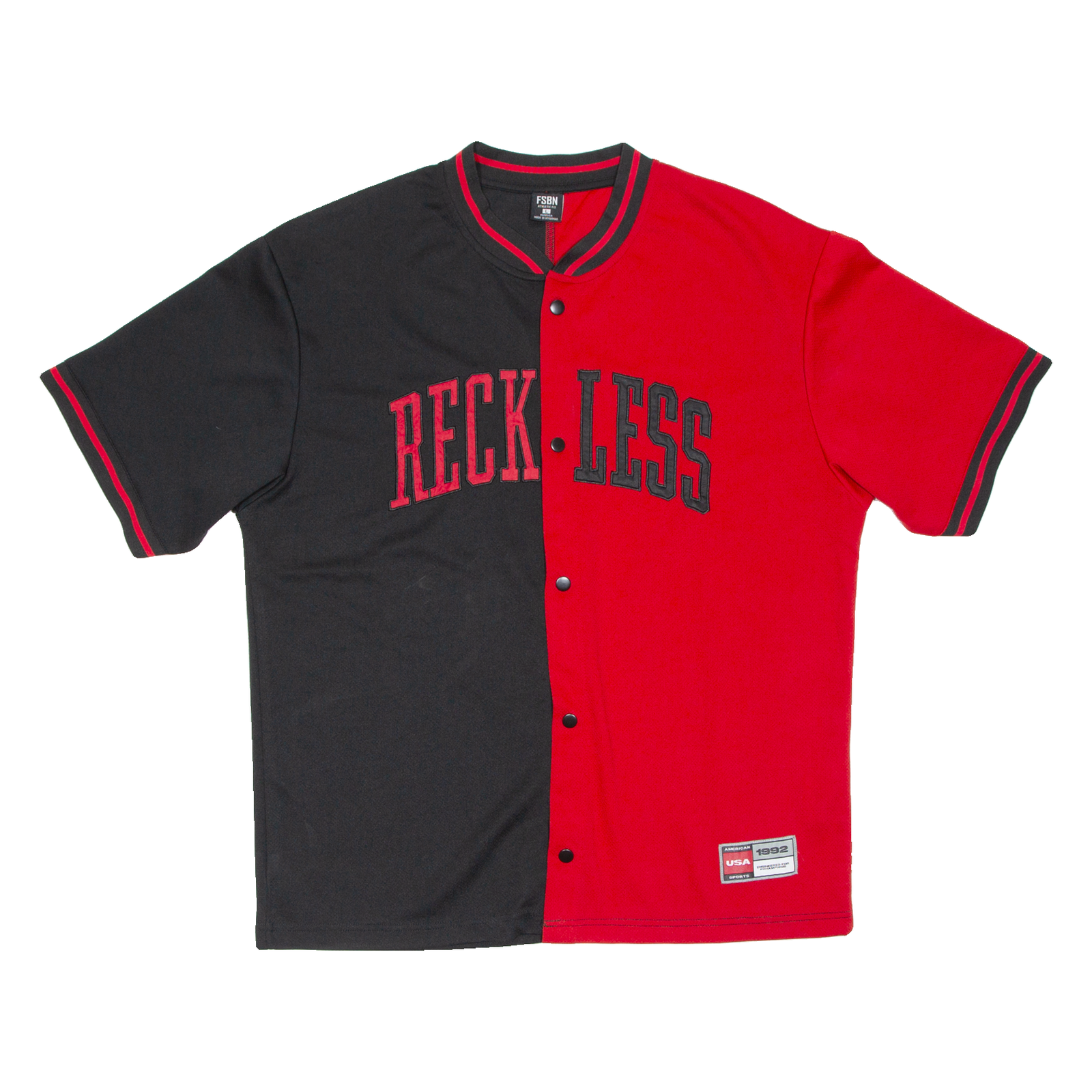 FSBN Reckless Mens T-Shirt Red USA V-Neck L Refurbished - N/A refurbished available on Cerqular