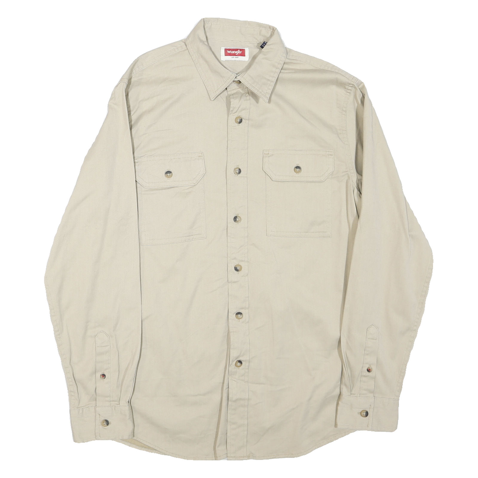 Buy WRANGLER Mens Beige Cotton Blend Shirt S Long Sleeve Button Pockets Casual Refurbished - $28.59 WRANGLER Mens Beige Cotton Blend Shirt S Long Sleeve Button Pockets Casual Refurbished - N/A refurbished available on Cerqular