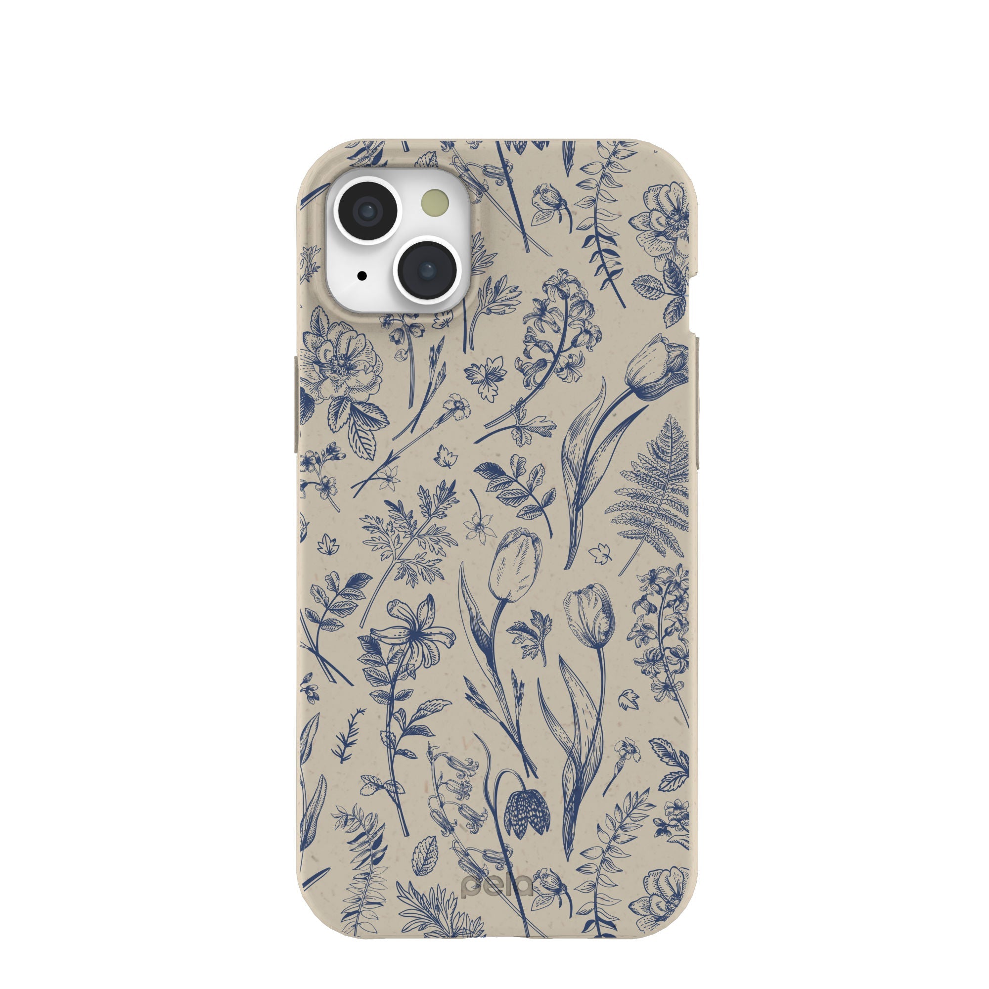 London Fog Indigo Bouquet iPhone 15 Plus Case Refurbished - Pela Case refurbished available on Cerqular