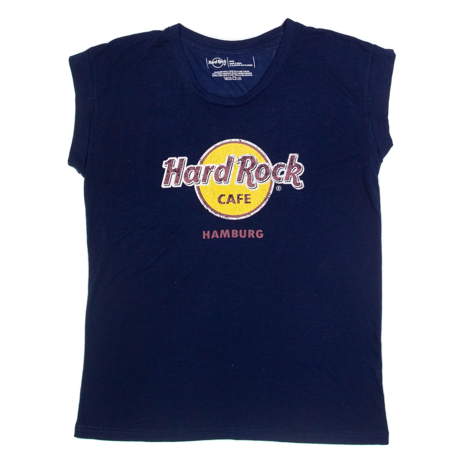 HARD ROCK CAFE Hamburg Womens Band T-Shirt Blue S Refurbished - N/A refurbished available on Cerqular