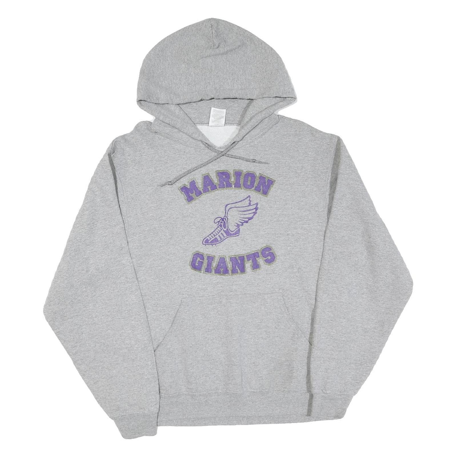 Mens Grey Marion Giants Cotton Pullover Hoodie M Sports Graphic Sweatshirt Refurbished - N/A refurbished available on Cerqular