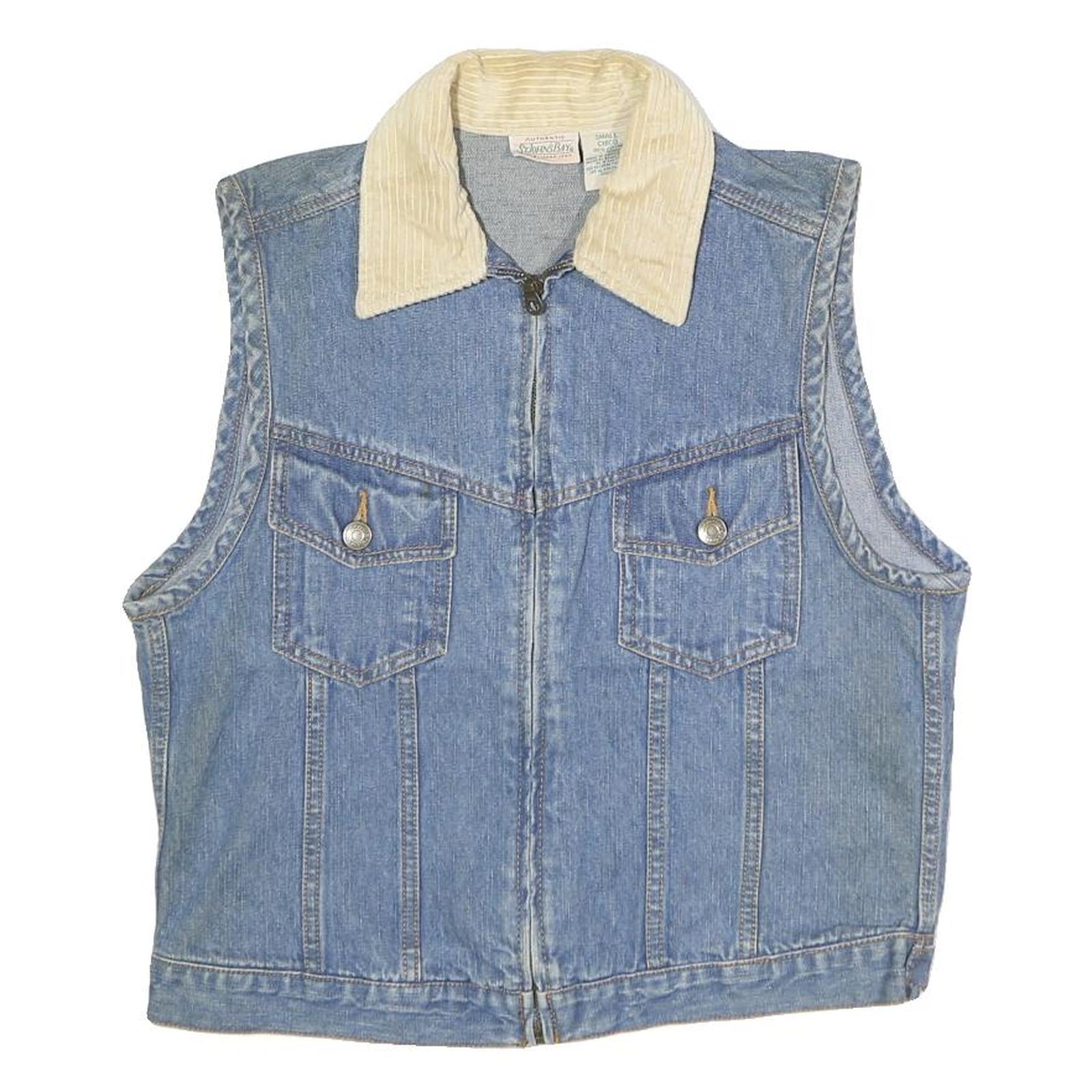 Buy ST JOHN'S BAY Womens Blue Denim Cotton Zip Jacket Vest S Corduroy Collar Refurbished - $45.49 ST JOHN'S BAY Womens Blue Denim Cotton Zip Jacket Vest S Corduroy Collar Refurbished - N/A refurbished available on Cerqular