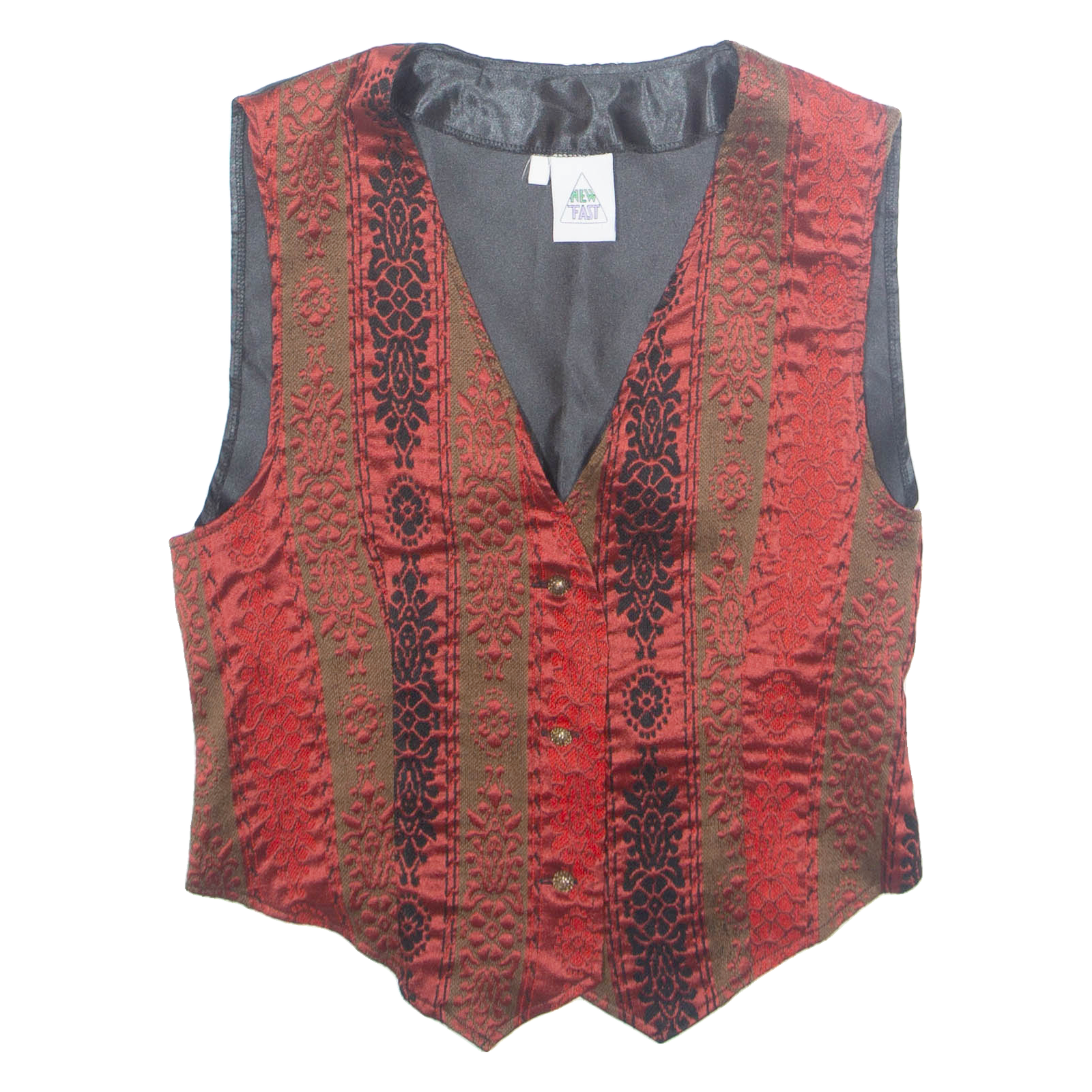 NEW FAST Mens Waistcoat Black Crazy Pattern M Refurbished - N/A refurbished available on Cerqular