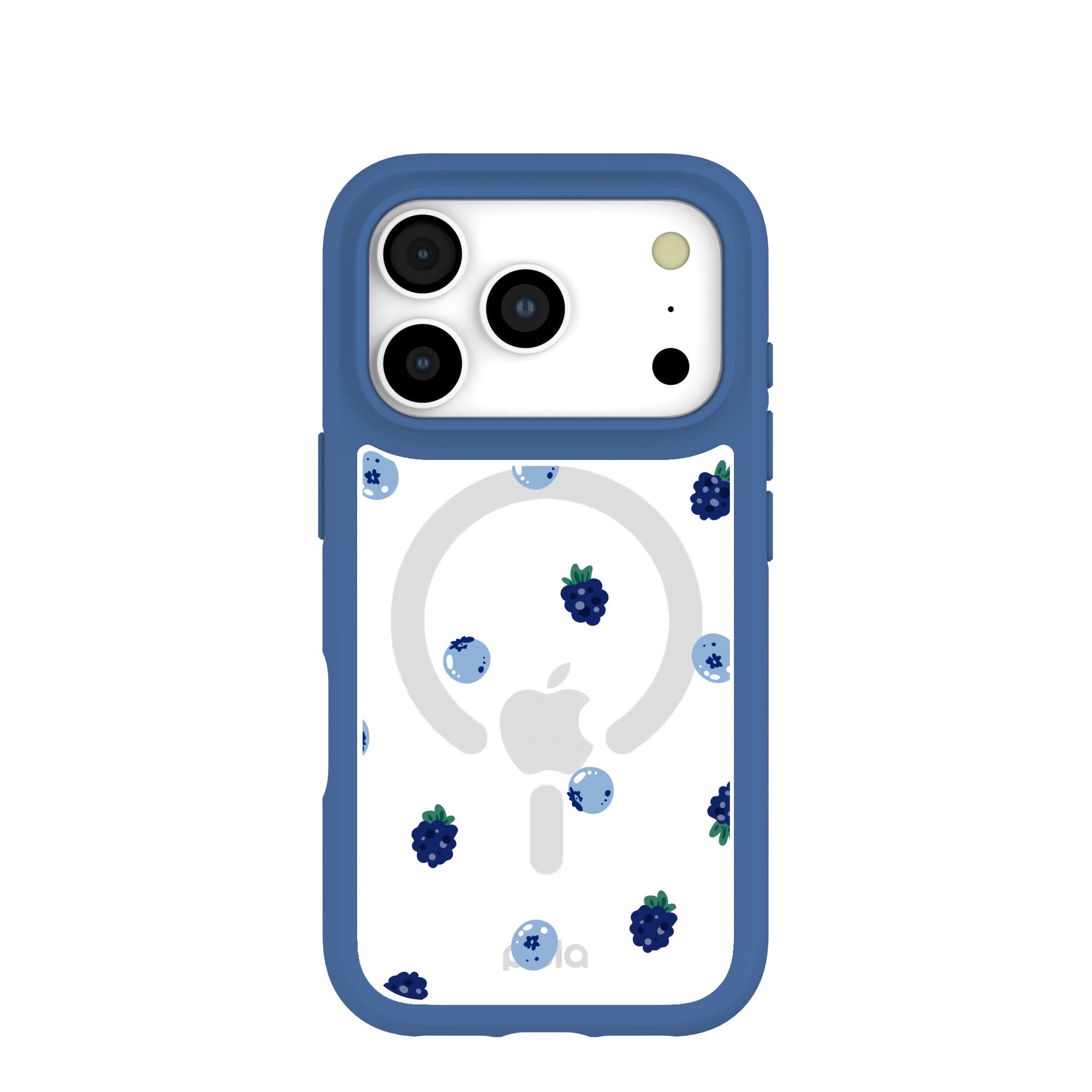 Clear Black and Blue iPhone 17 Pro Case With True Blue Ridge (MagSafe included) Refurbished - Pela Case refurbished available on Cerqular
