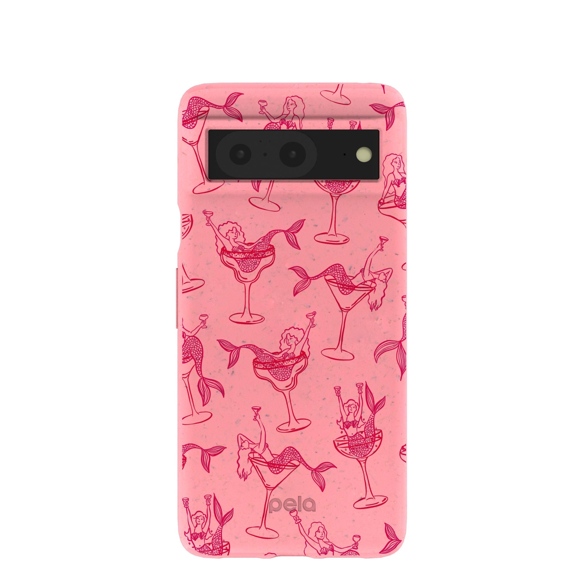 Bubblegum Pink Mermaid Cocktail Google Pixel 8 Case Refurbished - Pela Case refurbished available on Cerqular