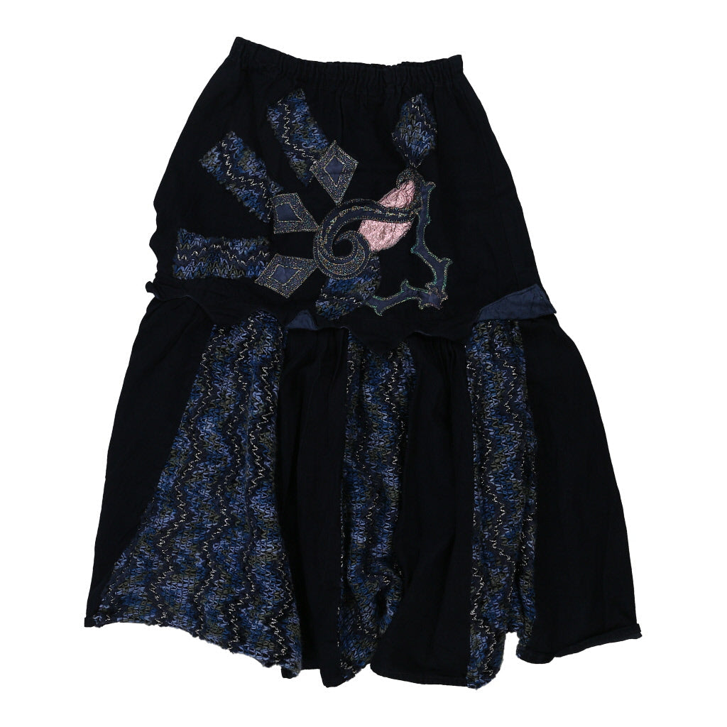 Unbranded Skirt - Medium Navy Cotton Refurbished - Thrifted (note: this is a term often used to describe second- refurbished available on Cerqular