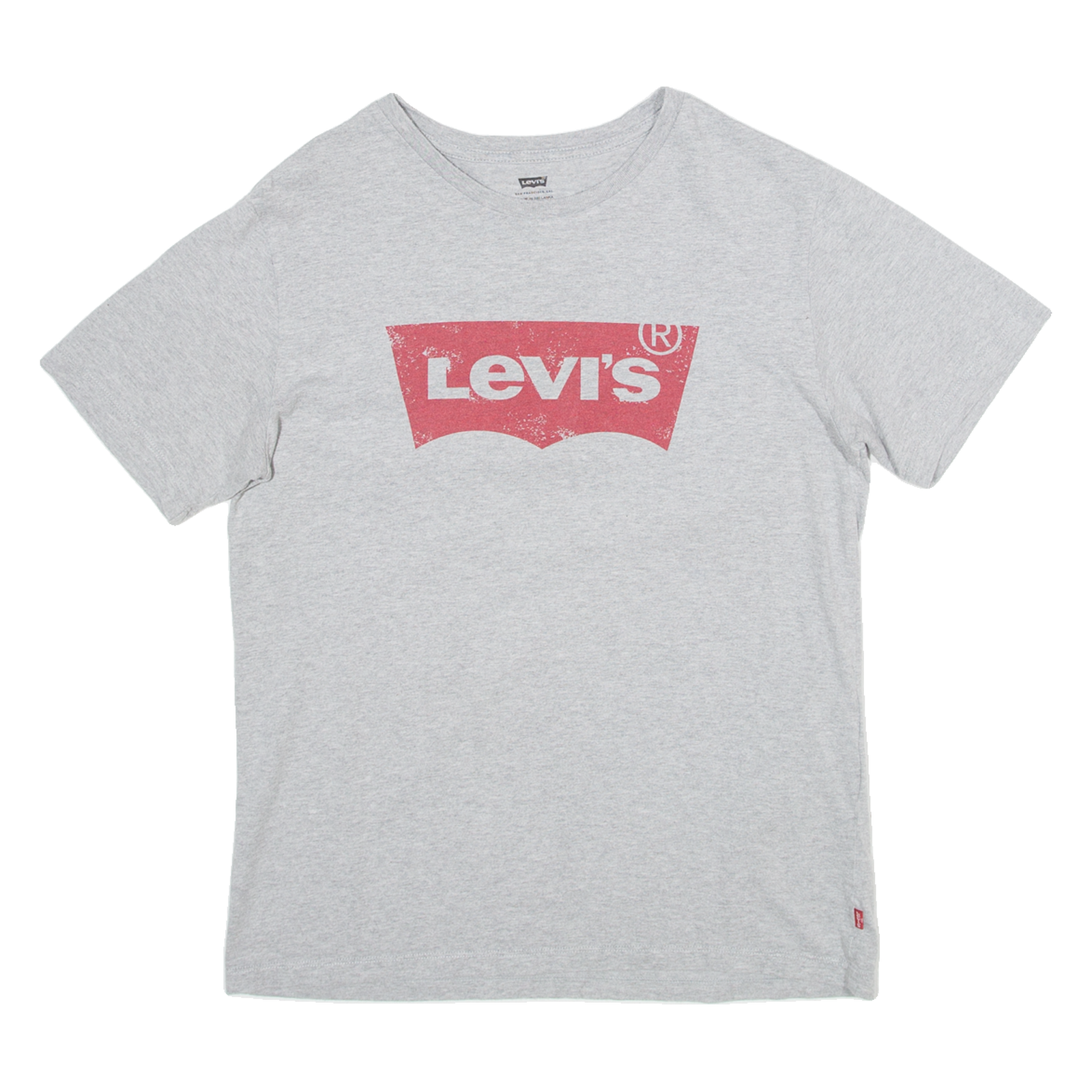 LEVI'S Mens T-Shirt Grey S Refurbished - N/A refurbished available on Cerqular
