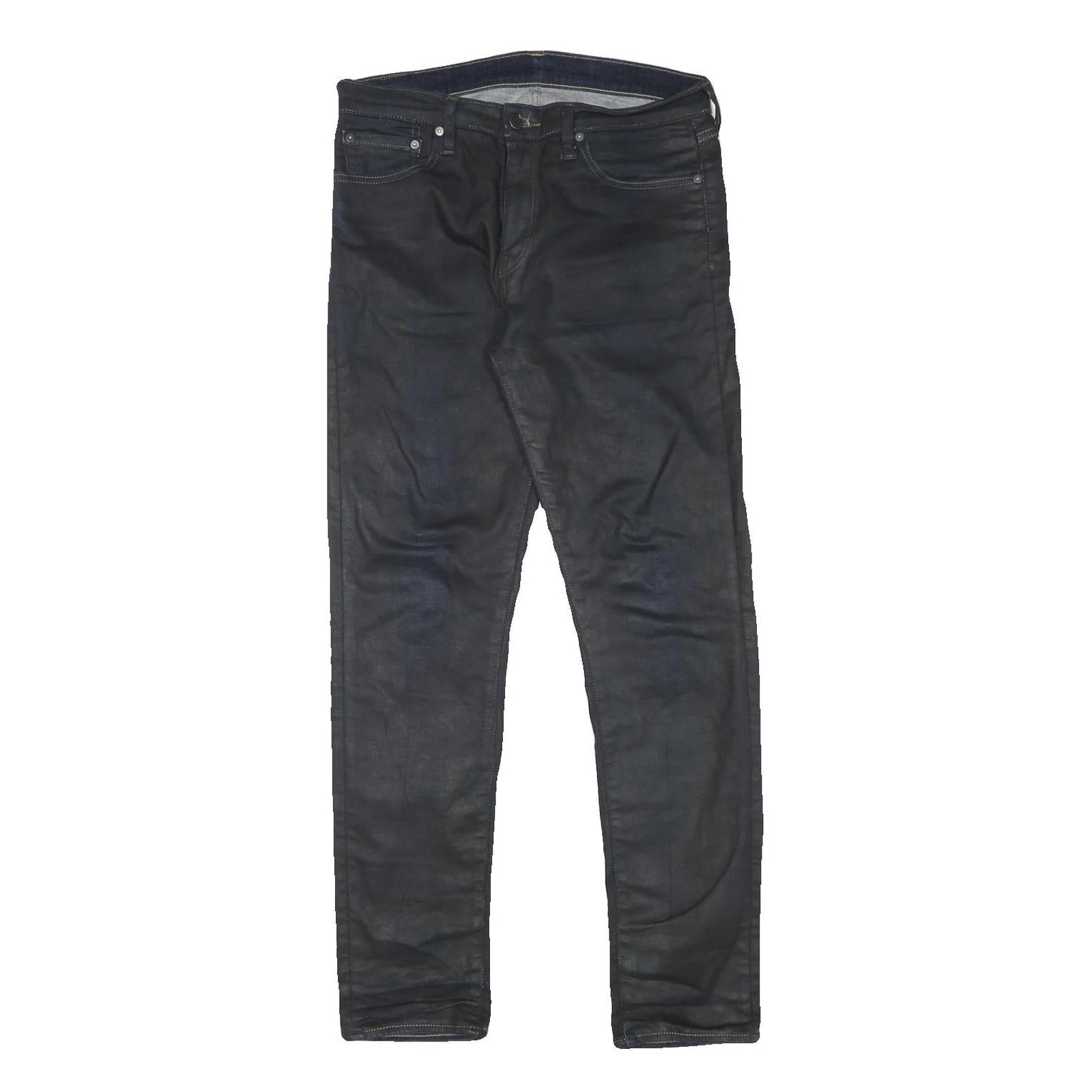 LEVI'S Mens Jeans Black Regular Skinny Denim Dark W32 L31 Zip Cotton Blend Refurbished - N/A refurbished available on Cerqular