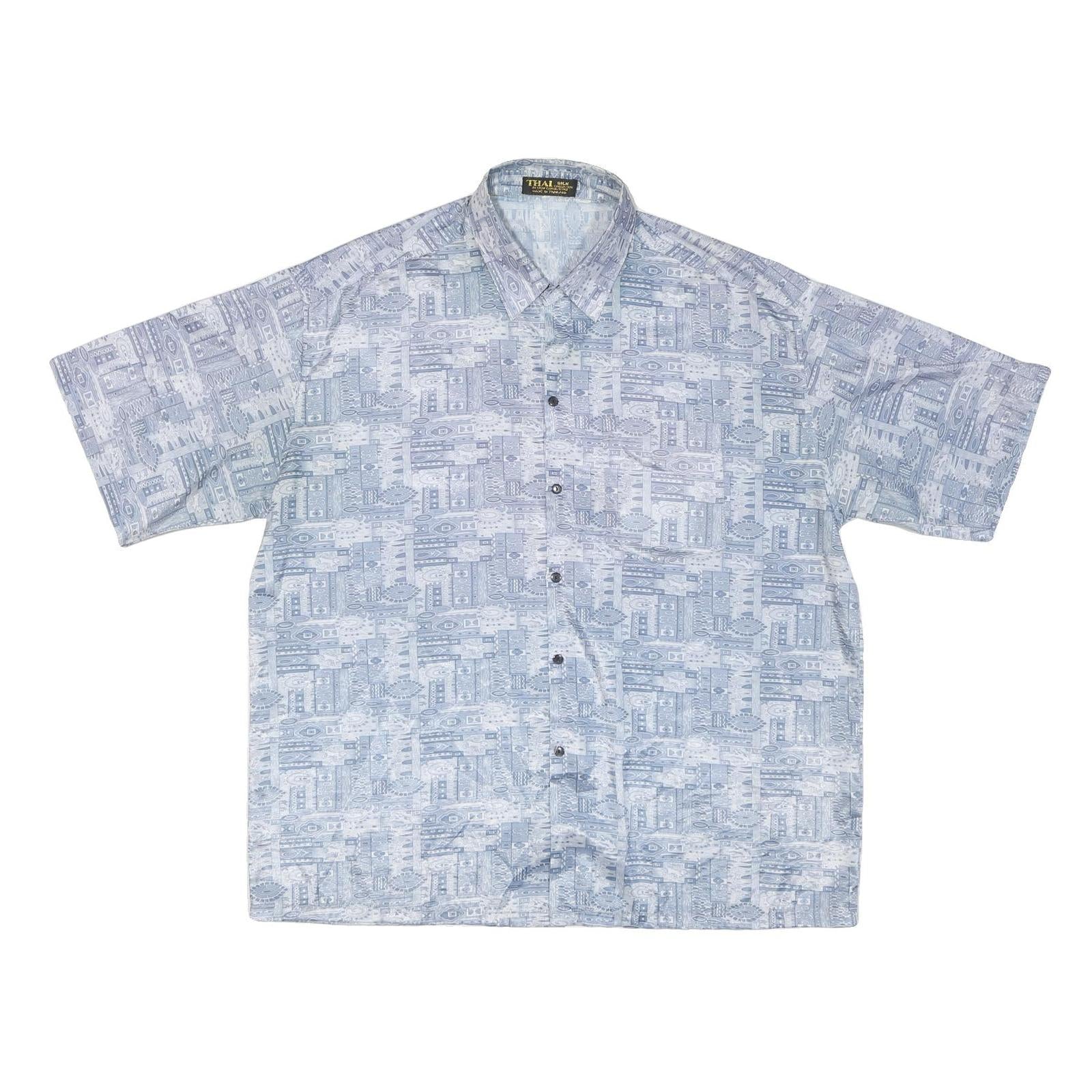 Buy Mens Blue Grey Casual Shirt 2XL Polyester Blend Short Sleeve Button Down Refurbished - $19.49 Mens Blue Grey Casual Shirt 2XL Polyester Blend Short Sleeve Button Down Refurbished - N/A refurbished available on Cerqular