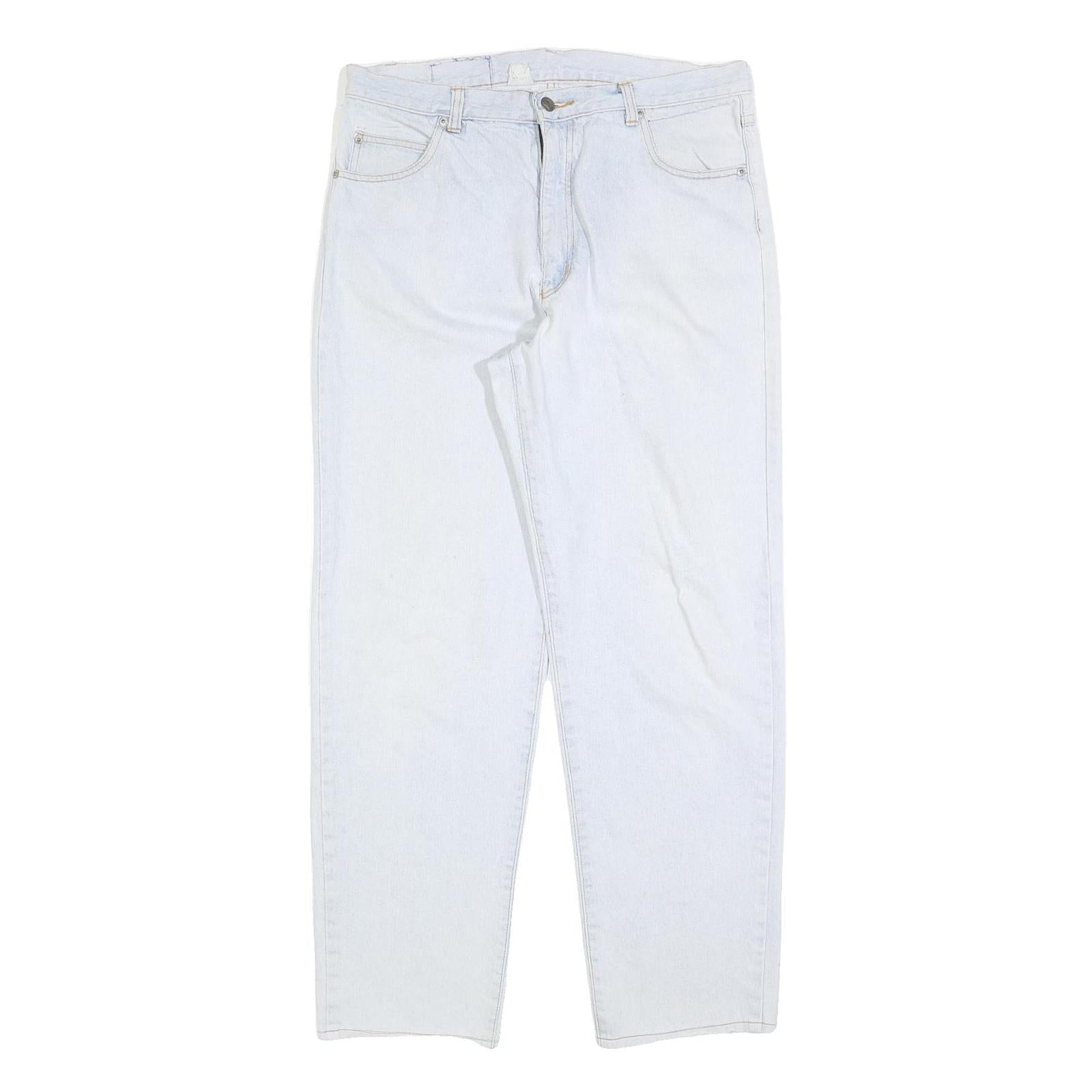 TRAILER Womens Light Blue Regular Fit Straight Denim Jeans W32 L32 Cotton Blend Refurbished - N/A refurbished available on Cerqular