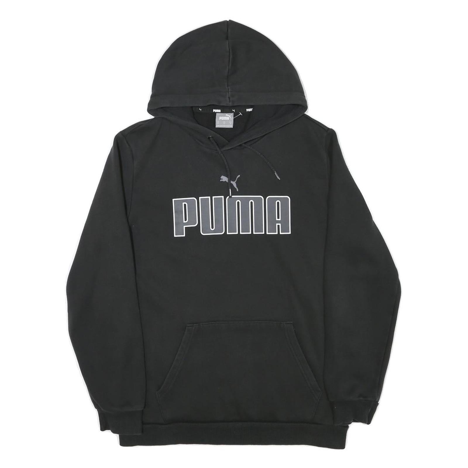 PUMA Mens Black Pullover Hoodie M Classic Logo Cotton Blend Sweatshirt Refurbished - N/A refurbished available on Cerqular
