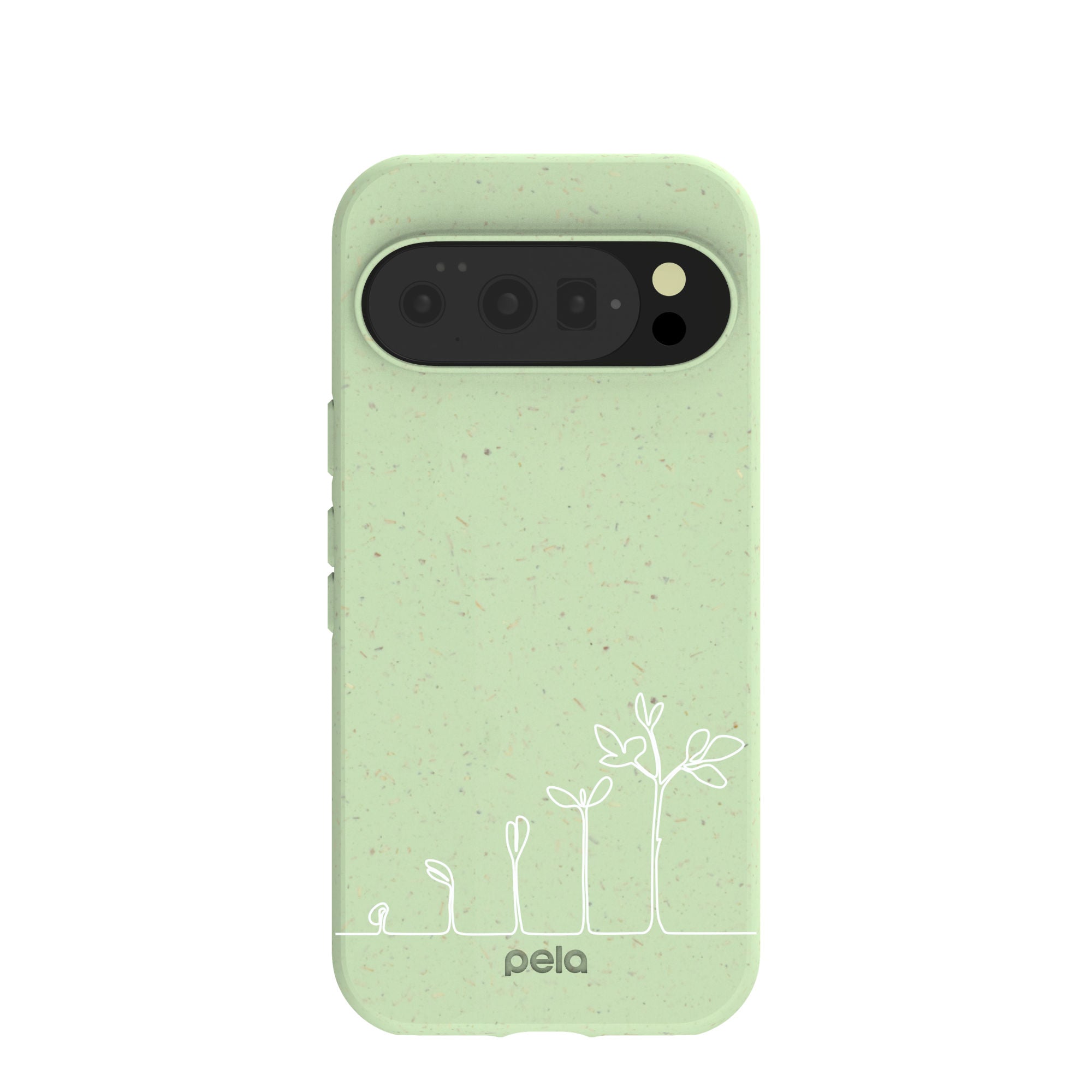 Sage Green Grow and Flourish Google Pixel 10/10 Pro Case | PixelSnap Compatibility: Without PixelSnap Refurbished - Pela Case refurbished available on Cerqular