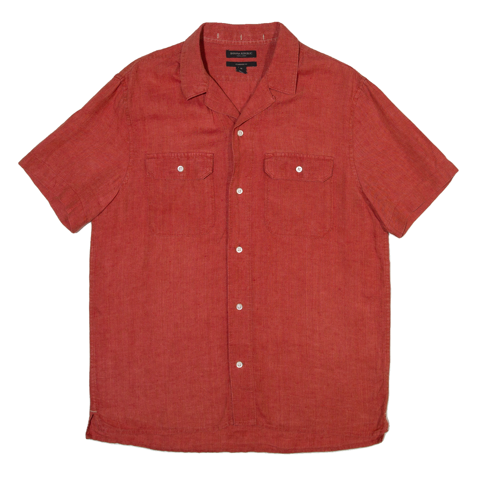 BANANA REPUBLIC Mens Plain Shirt Red M Refurbished - N/A refurbished available on Cerqular
