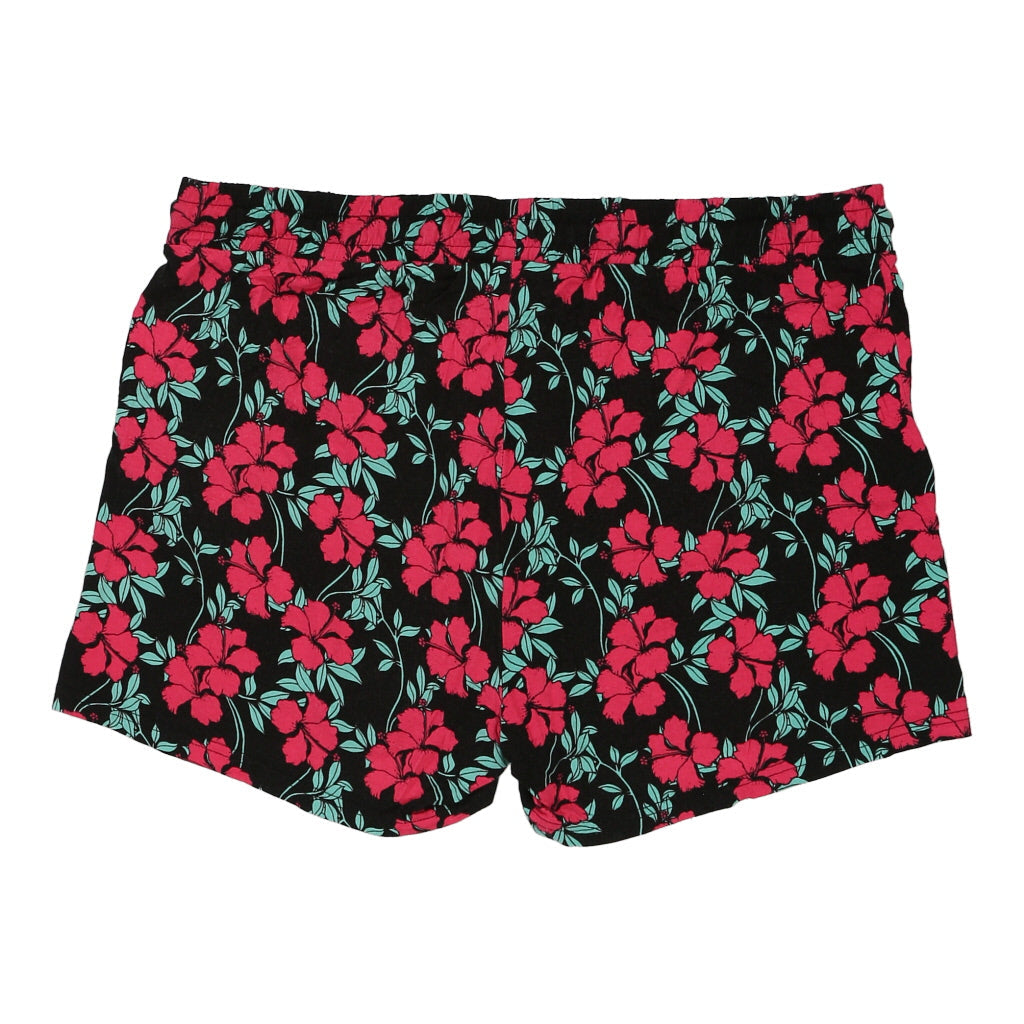 Ninth Avenue Floral Shorts - XL Black Cotton Refurbished - Thrifted (note: this is a term often used to describe second- refurbished available on Cerqular