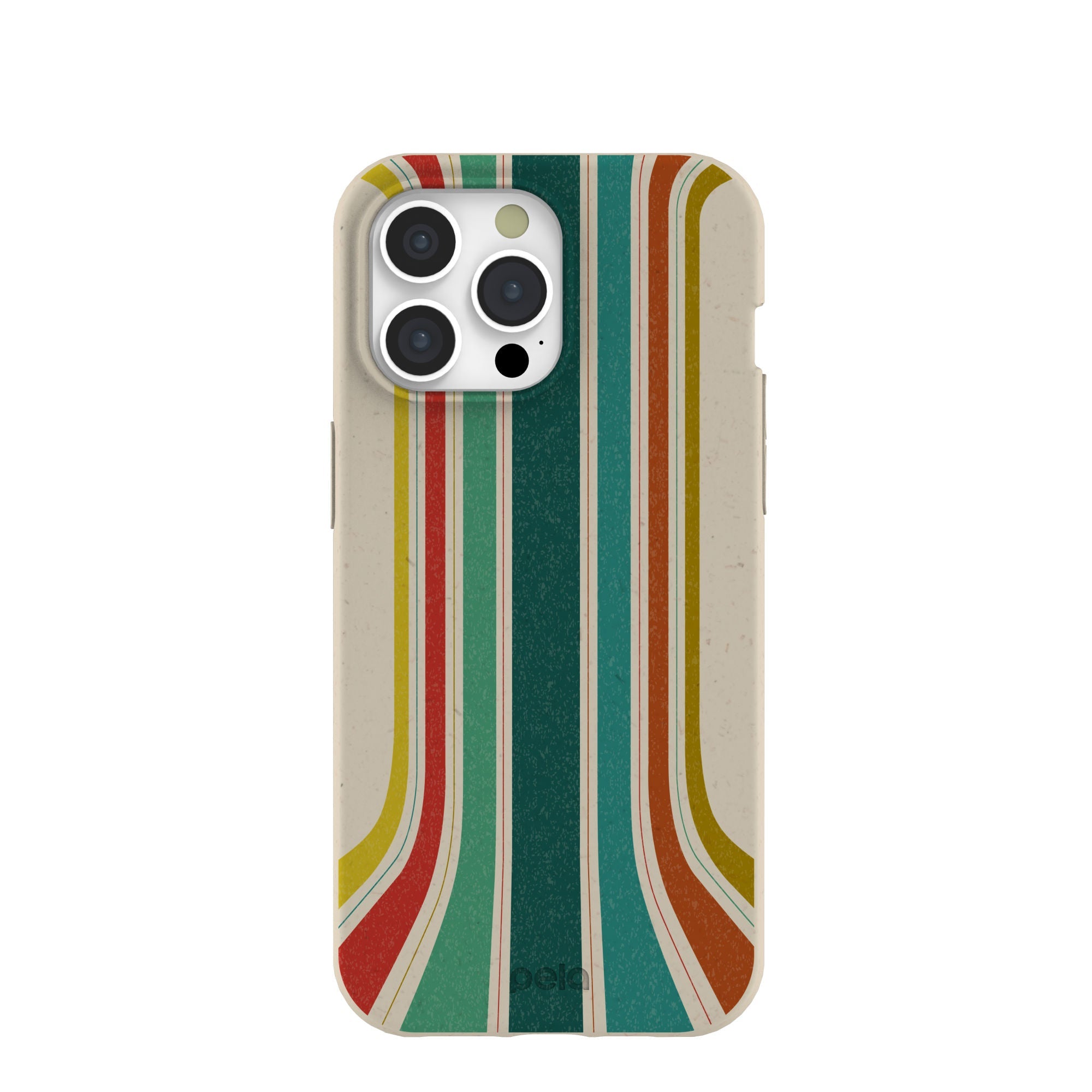 London Fog Retro Lines iPhone 15 Pro Max Case Refurbished - Pela Case refurbished available on Cerqular