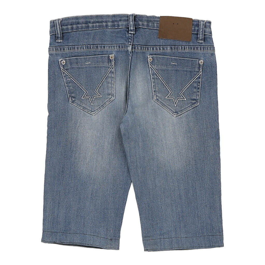 Hollywood Milano Denim Shorts - 28W UK 8 Blue Cotton Refurbished - Thrifted (note: this is a term often used to describe second- refurbished available on Cerqular