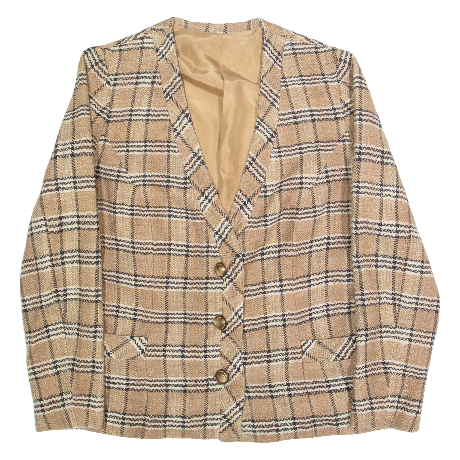 Buy Womens Blazer Jacket Beige 90s Check S Refurbished - $46.79 Womens Blazer Jacket Beige 90s Check S Refurbished - N/A refurbished available on Cerqular