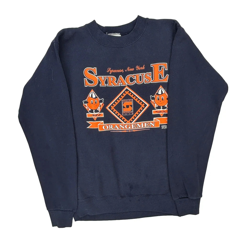 Buy Syracuse Orangemen, Age 14-16 20/20 College Sweatshirt - Large Navy Cotton Refurbished - $14.06 Syracuse Orangemen, Age 14-16 20/20 College Sweatshirt - Large Navy Cotton Refurbished - Thrifted (note: this is a term often used to describe second- refurbished available on Cerqular